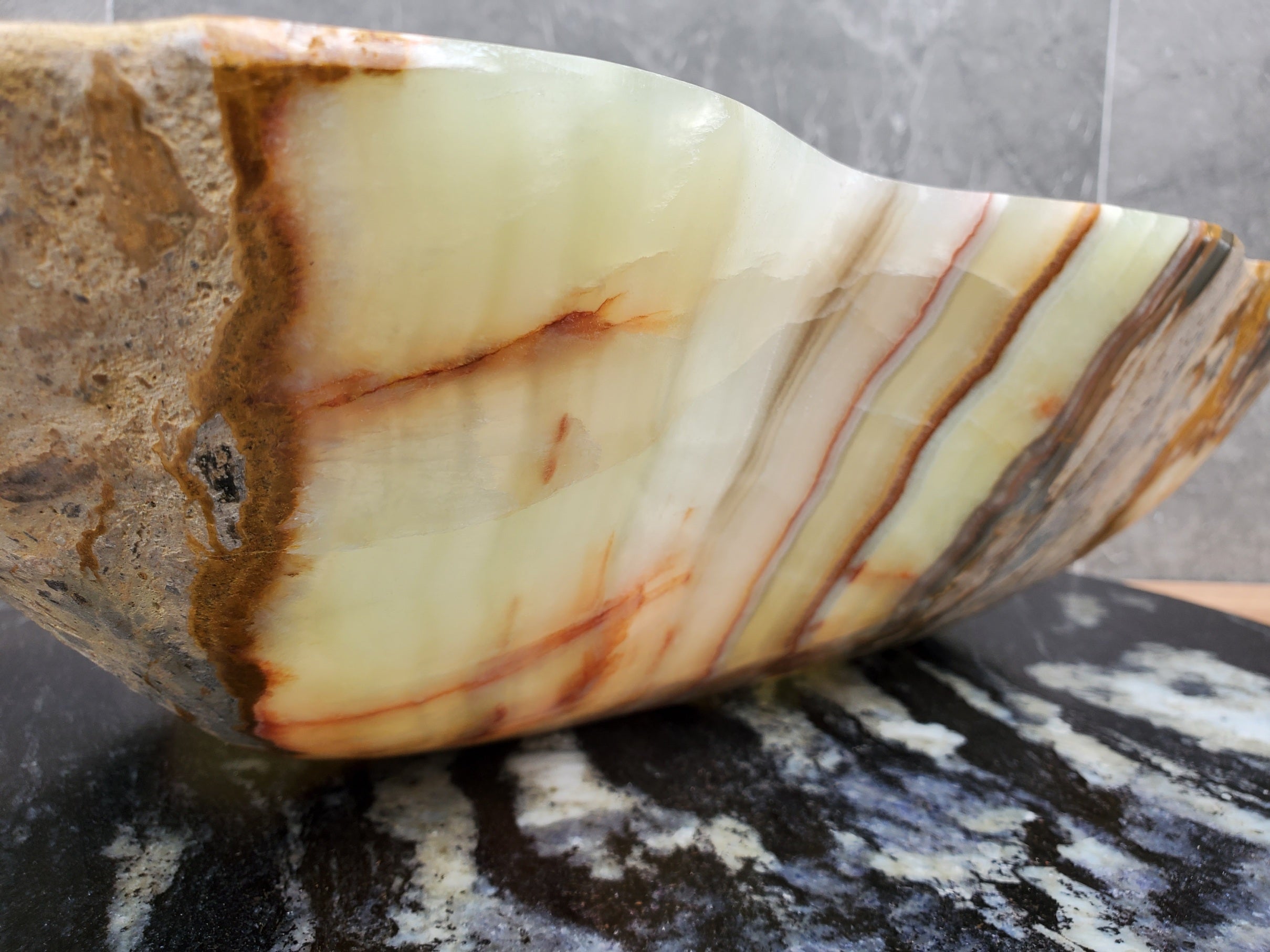 S30_31 Onyx Stone Vessel Bathroom Sink