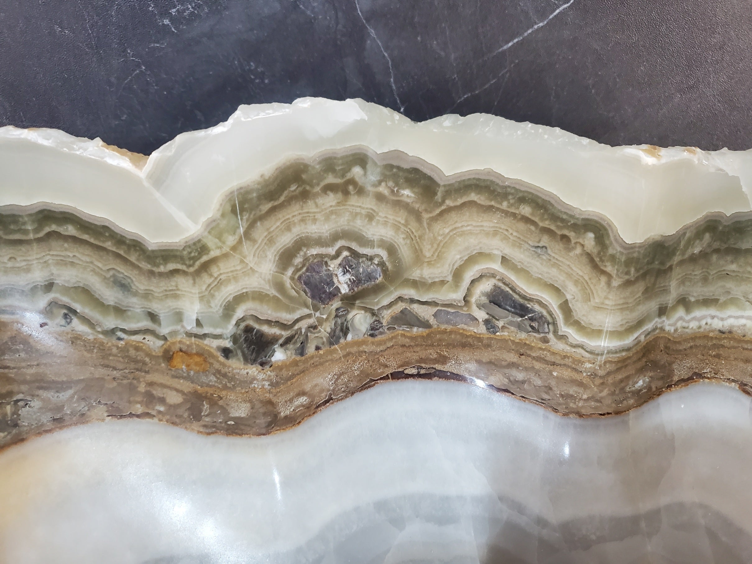 S27_19 Onyx Stone Bathroom Vessel Sink - 19.5 x 16 inch