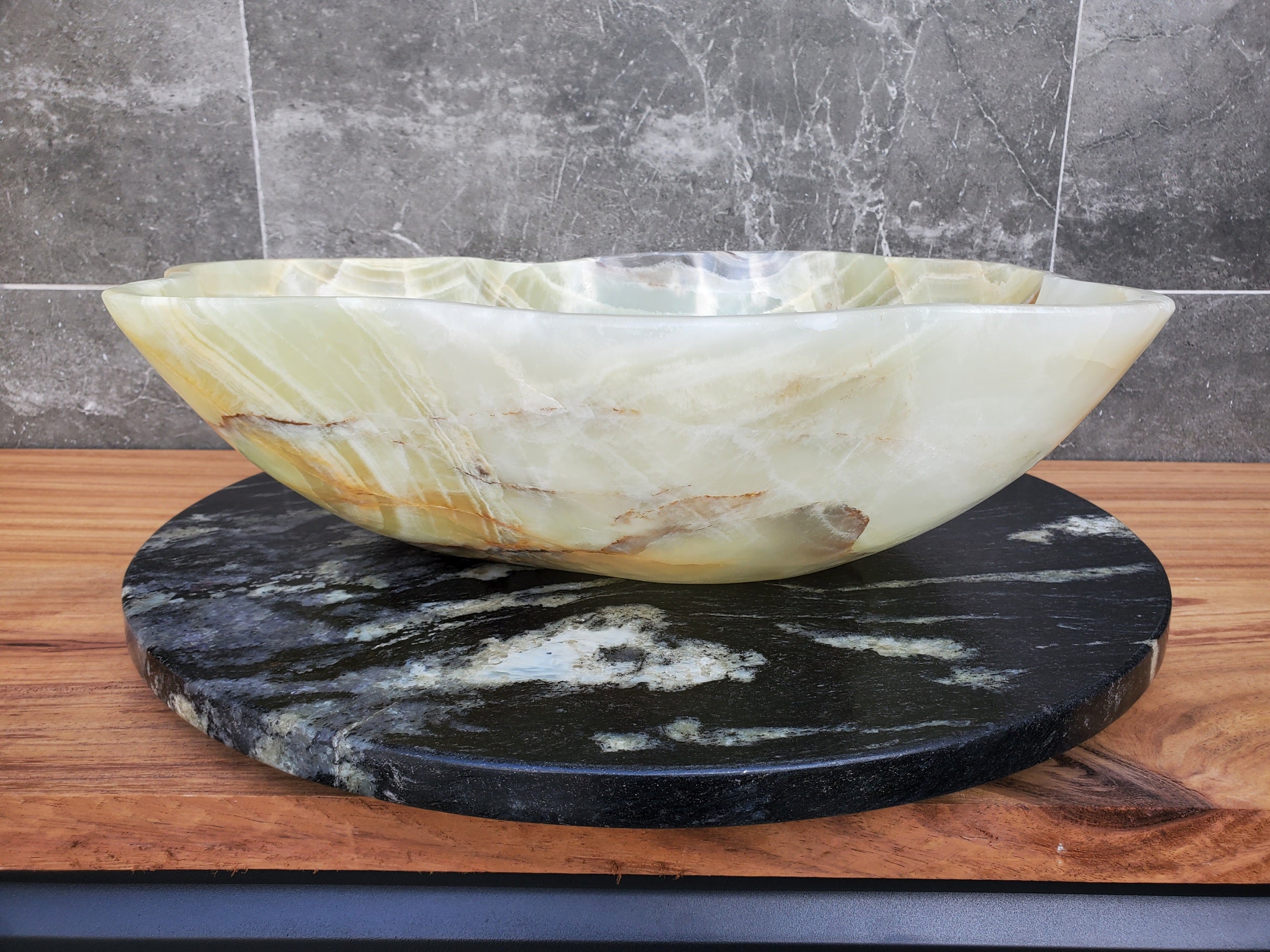 S30_14 Onyx Stone Vessel Bathroom Sink