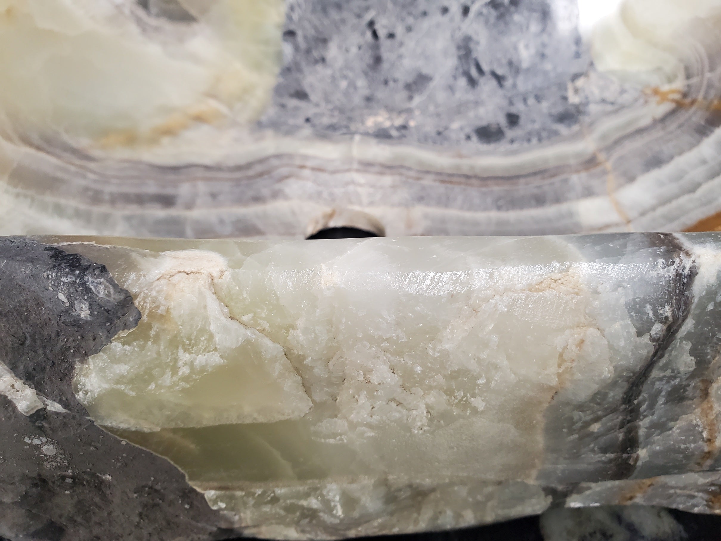 S25_15 Onyx Stone Vessel Bathroom Sink