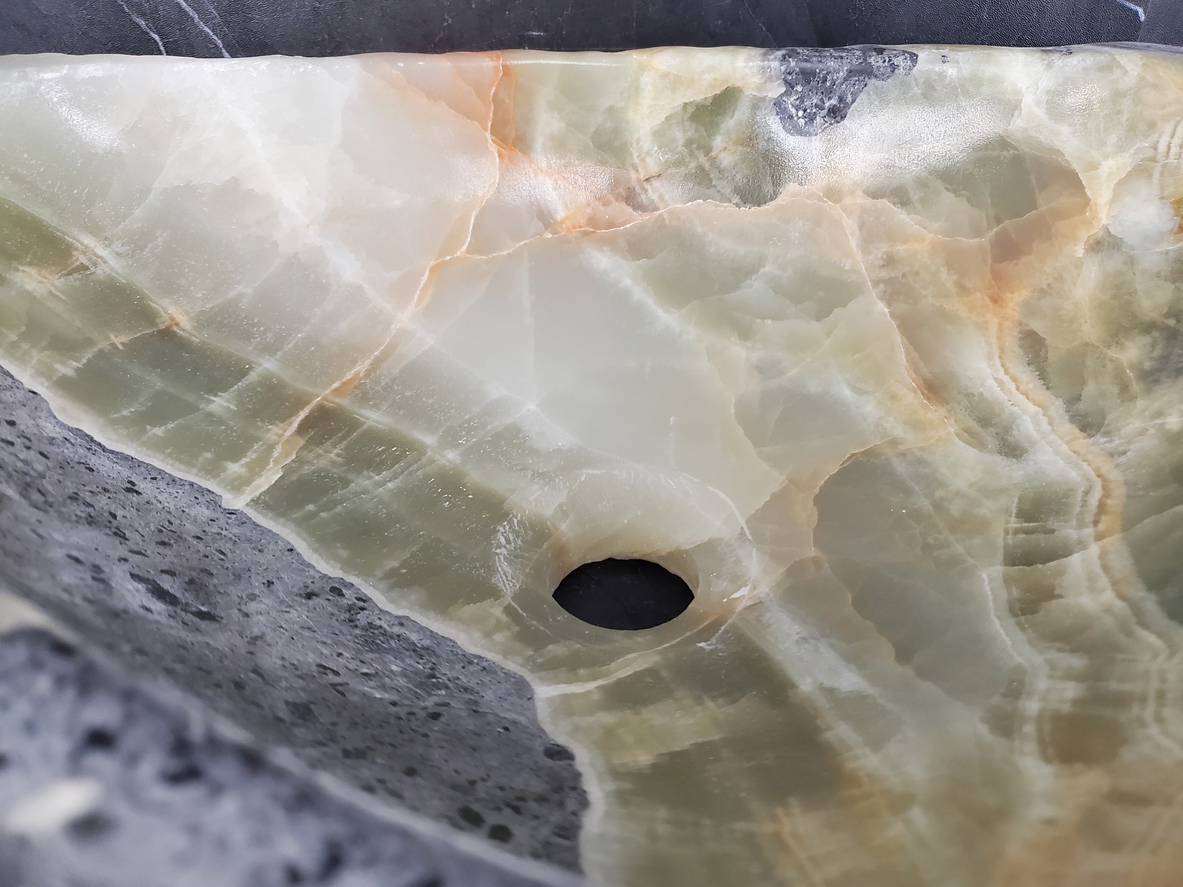 S26_07 Onyx Stone Vessel Bathroom Sink