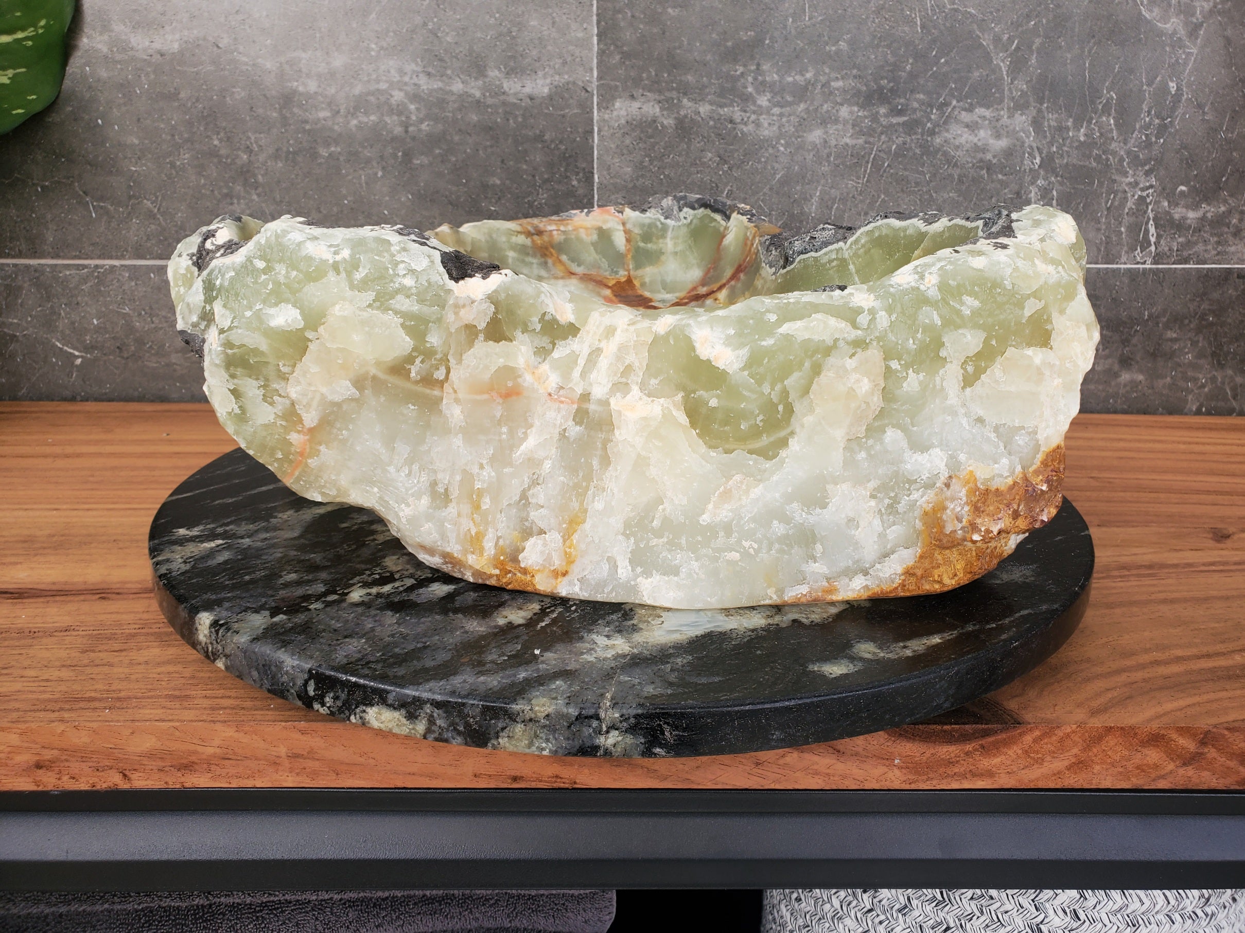 S31_17 Onyx Stone Vessel Bathroom Sink