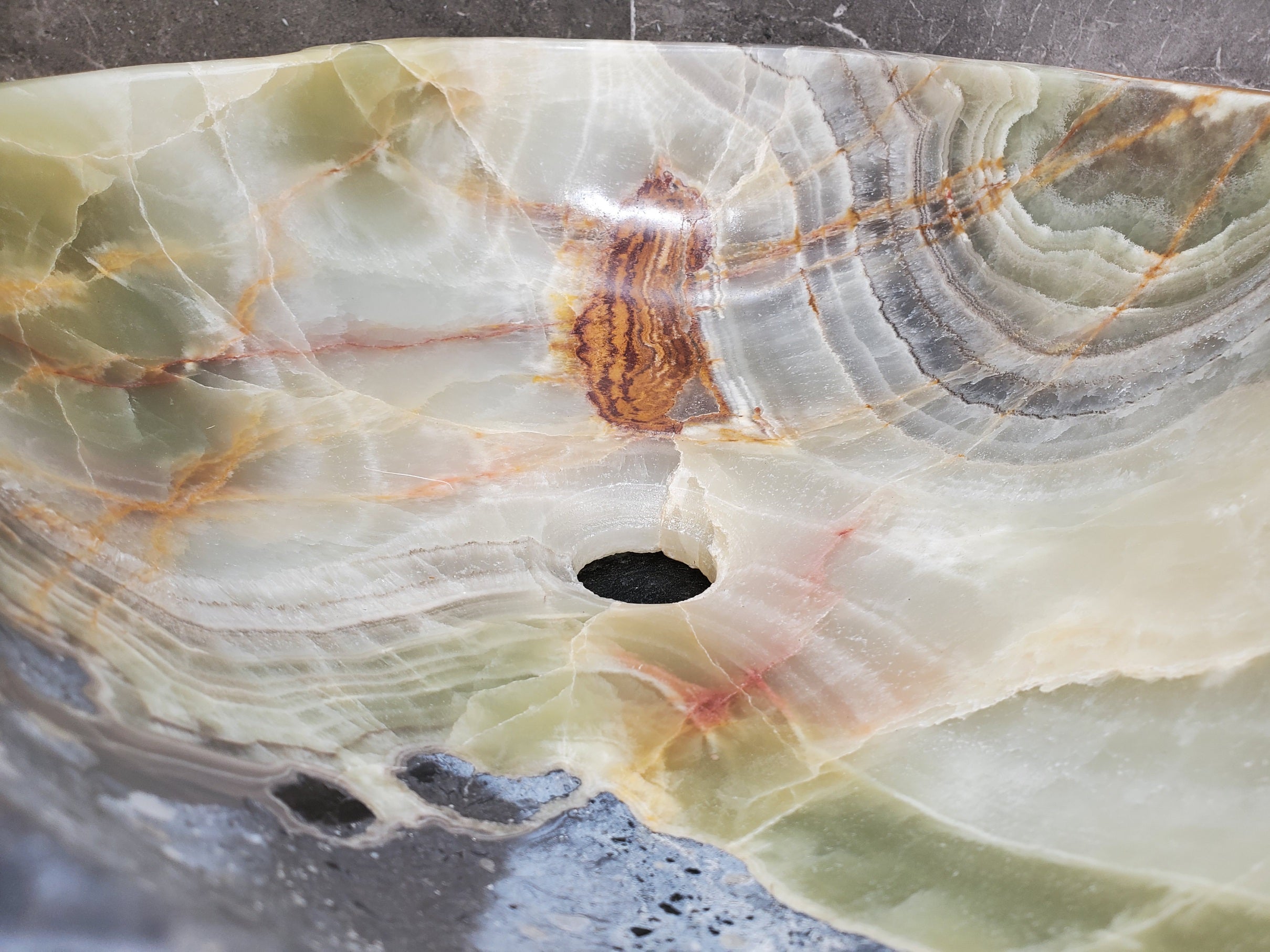 S31_12 Onyx Stone Vessel Bathroom Sink