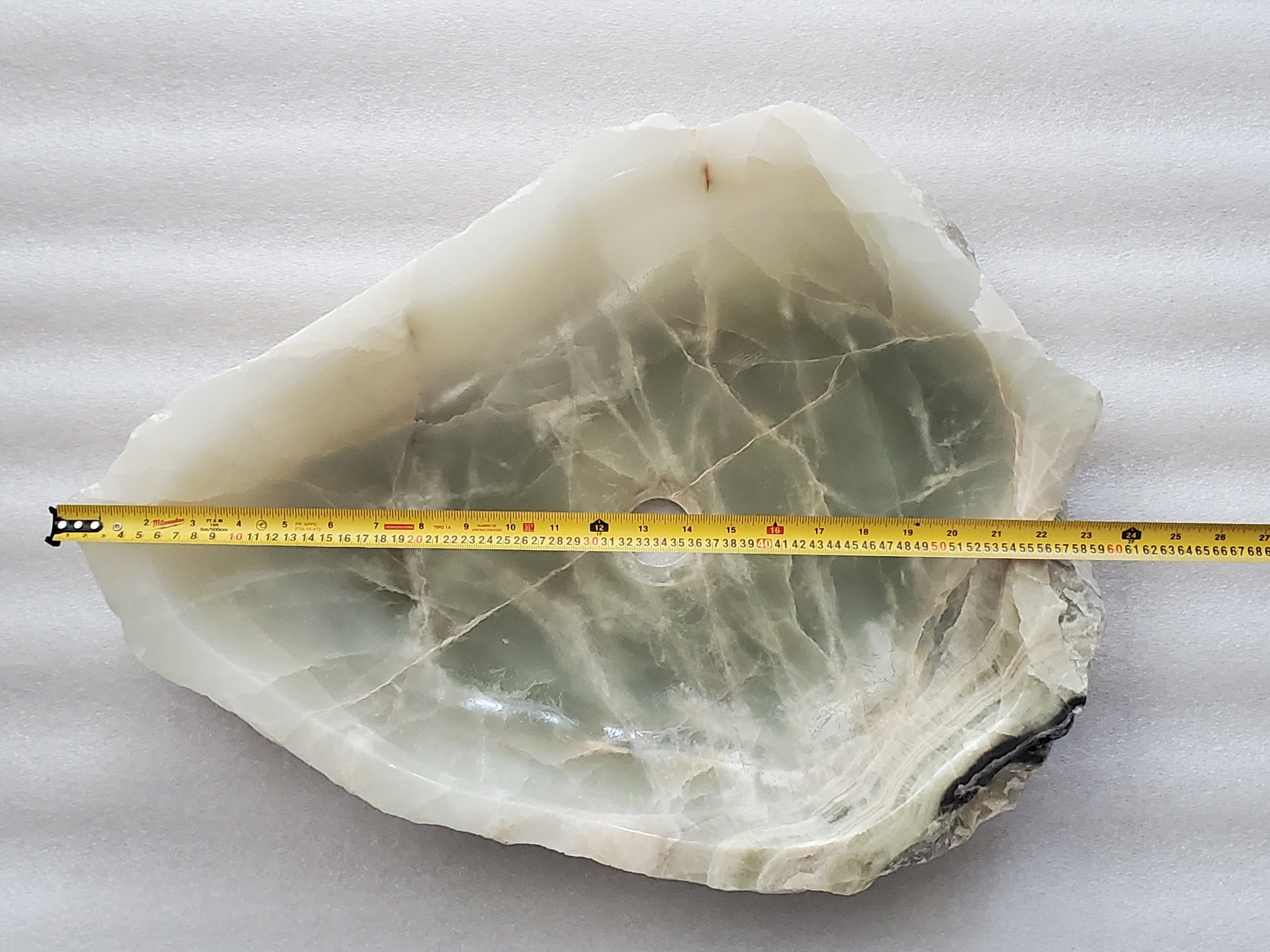 S23_32 Onyx Stone Vessel Bathroom Sink - 23 x 18 inch
