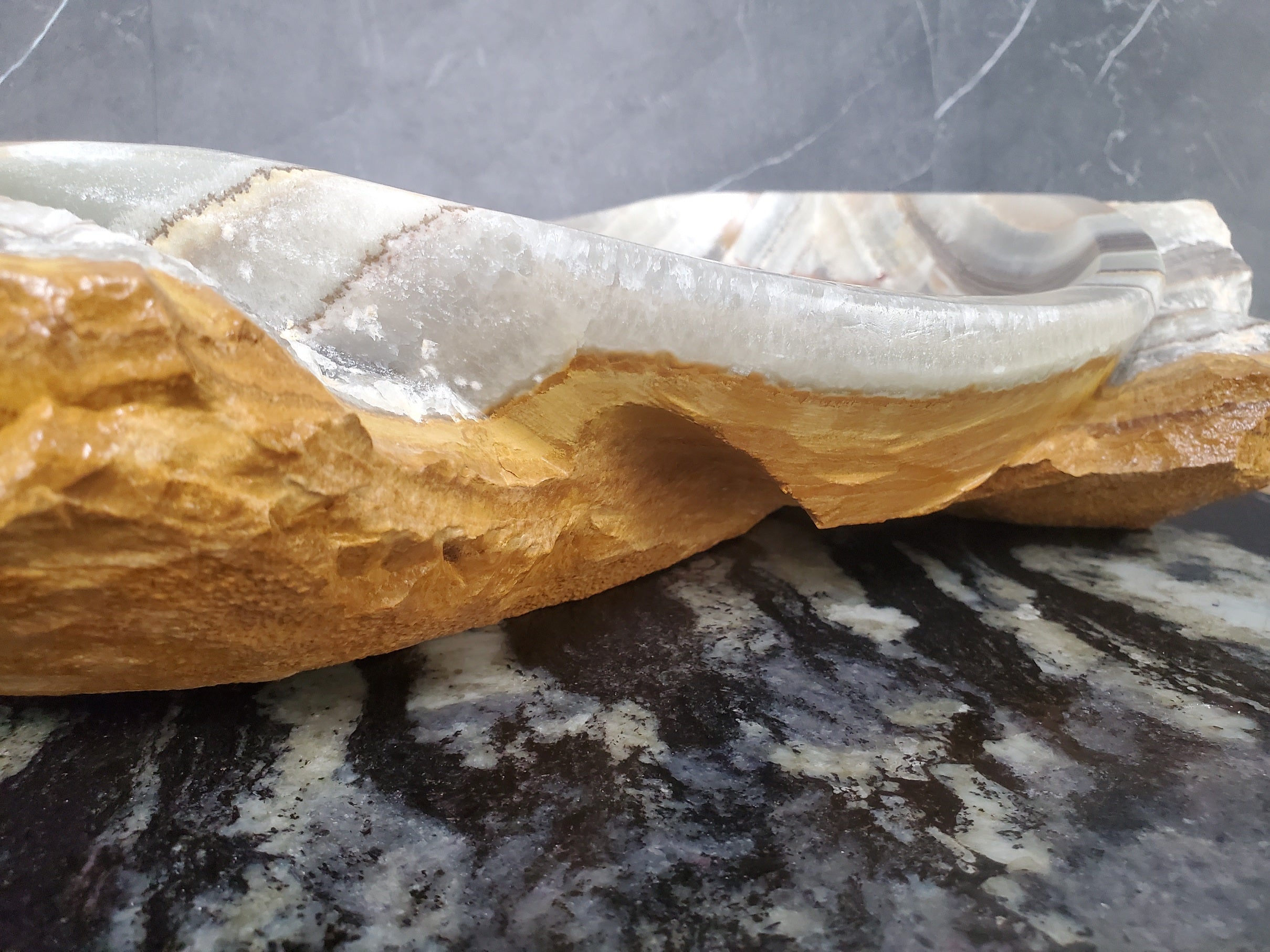 S28_12 Onyx Stone Vessel Bathroom Sink