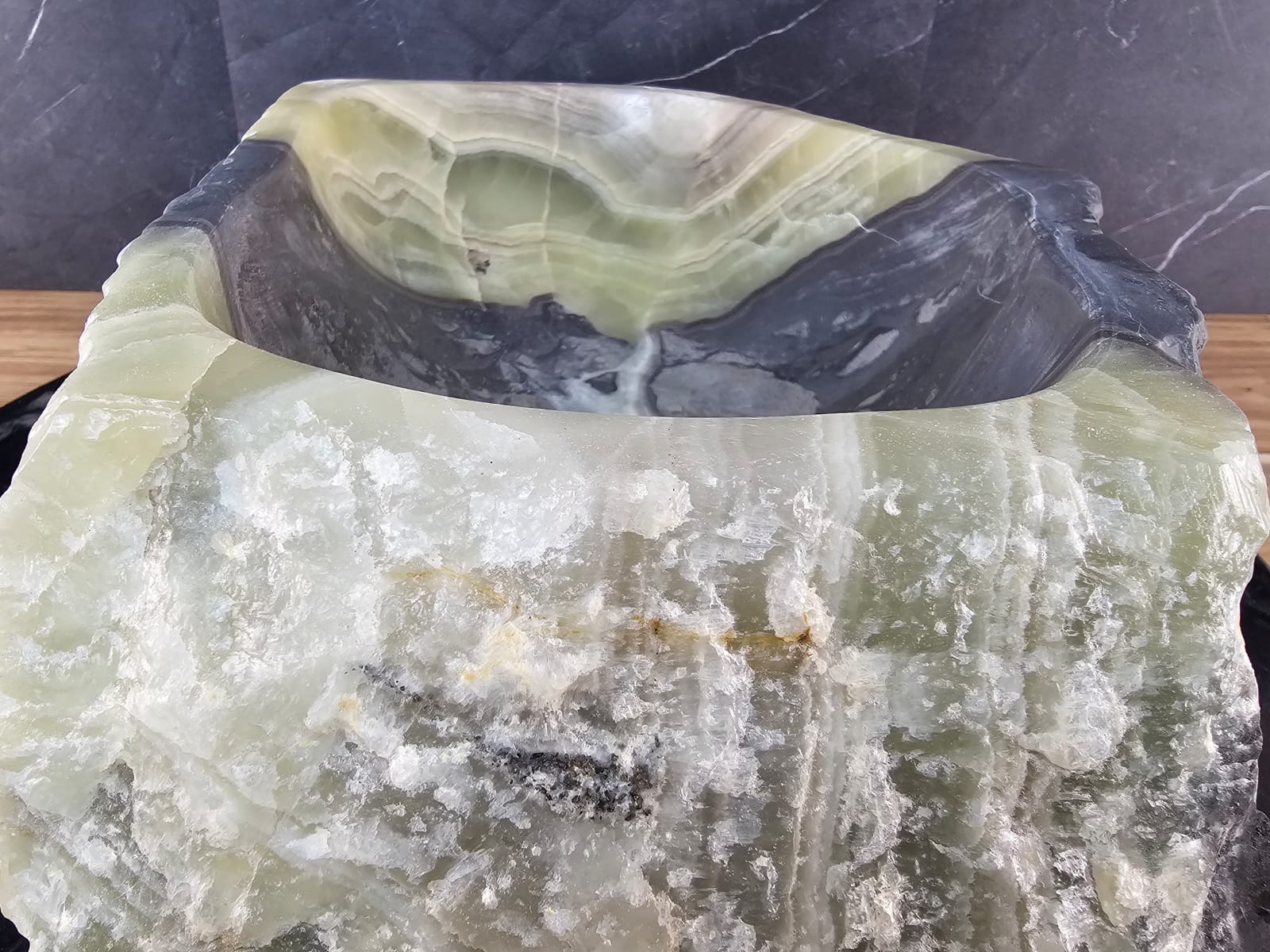 S29_02 Onyx Stone Vessel Bathroom Sink