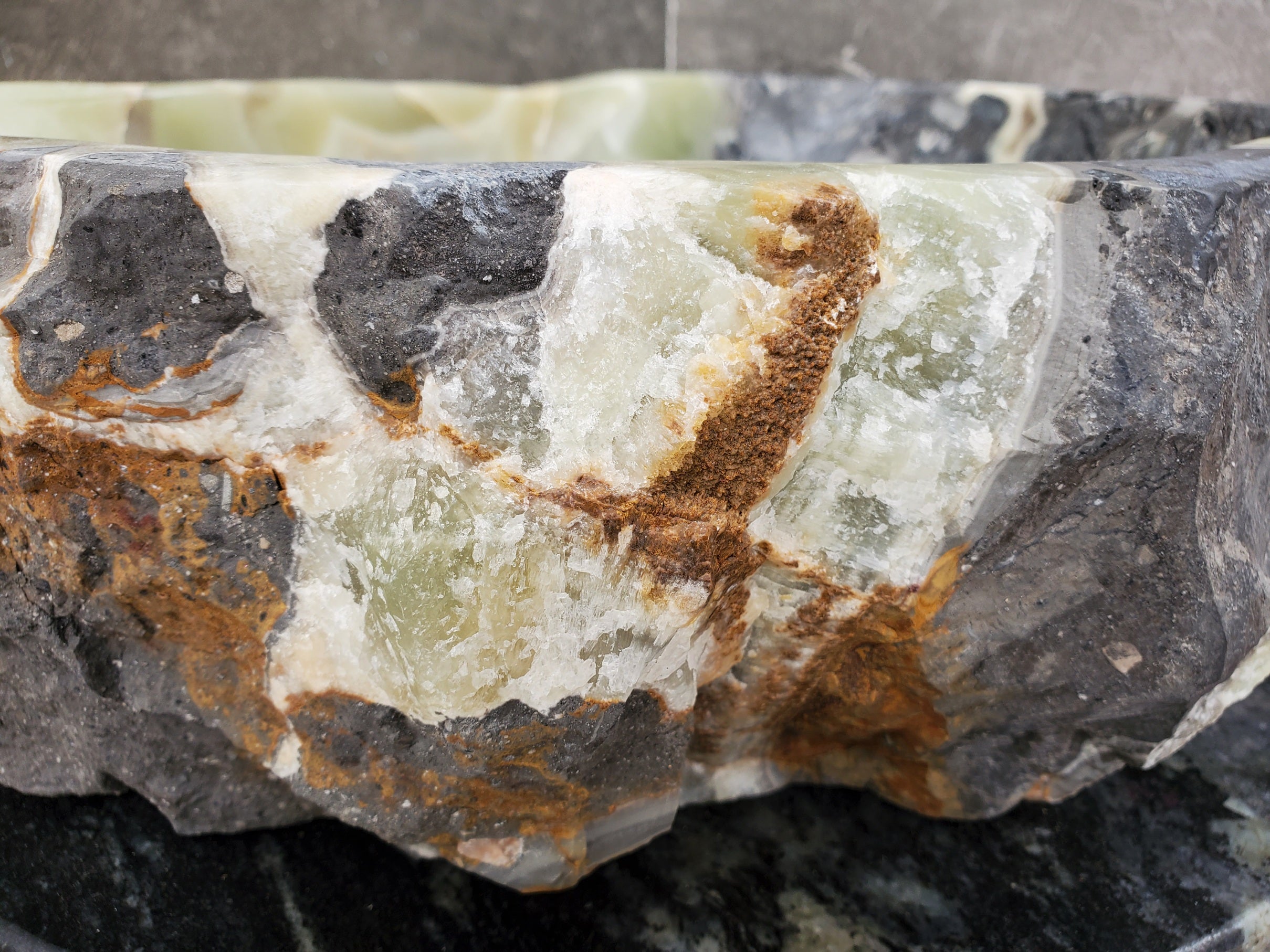 S31_14 Onyx Stone Vessel Bathroom Sink - 20 x 15 inch