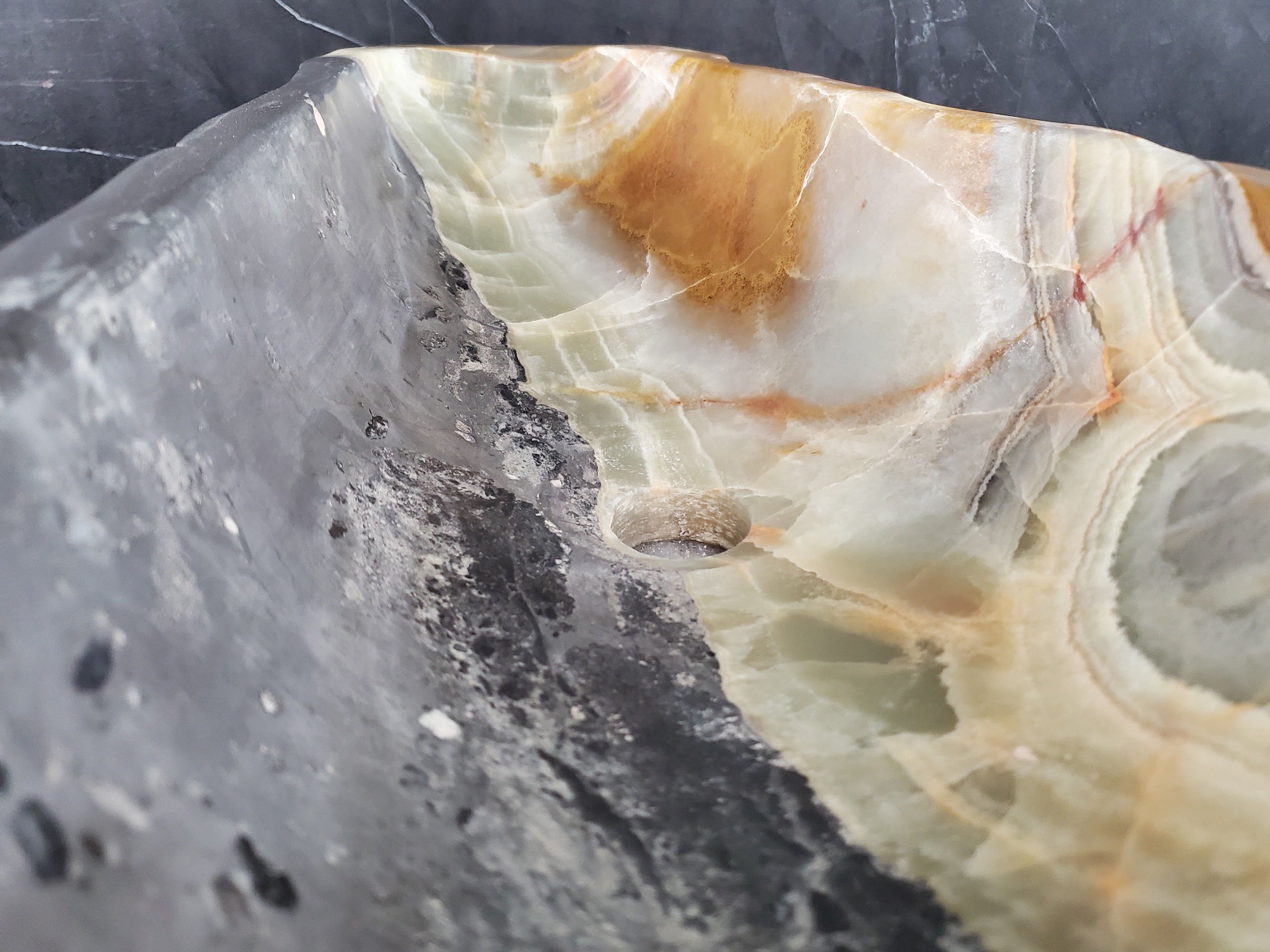 S25_22 Onyx Stone Vessel Bathroom Sink