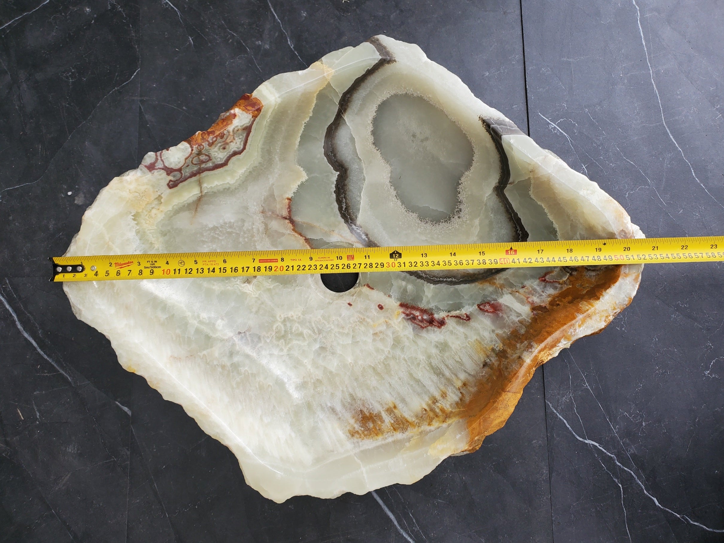 S30_29 Onyx Stone Vessel Bathroom Sink