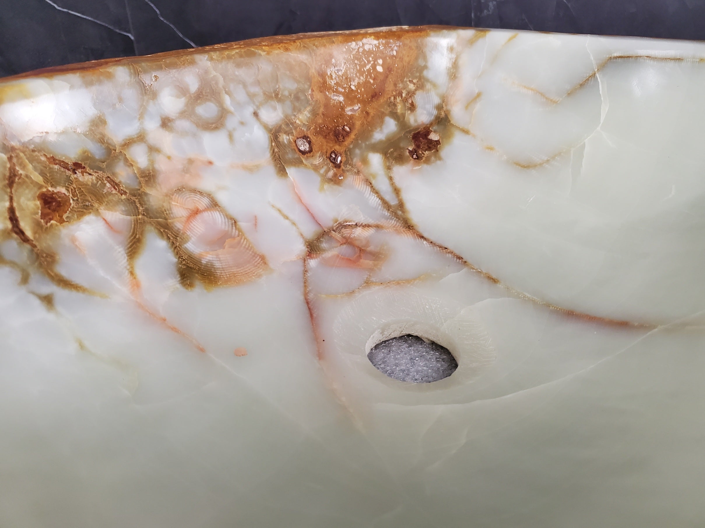 S25_26 Onyx Stone Vessel Bathroom Sink