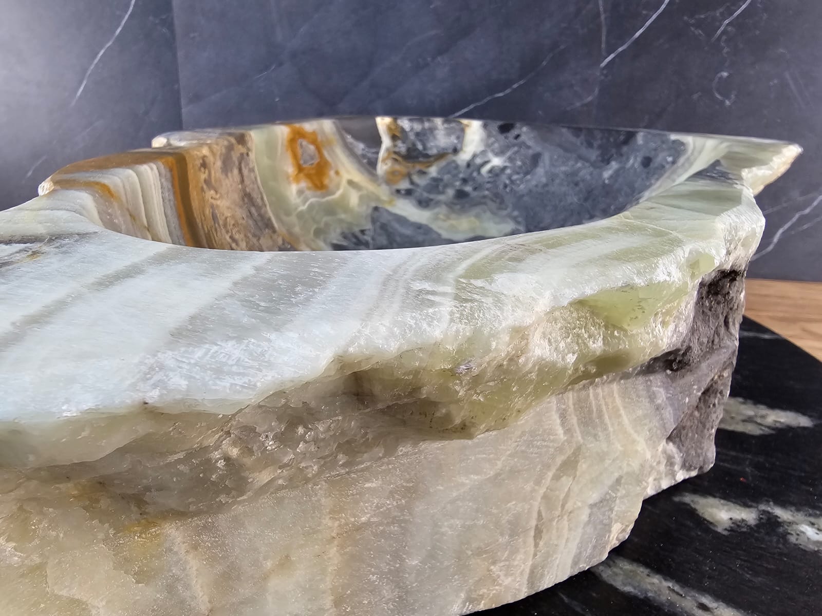 S29_04 Onyx Stone Vessel Bathroom Sink