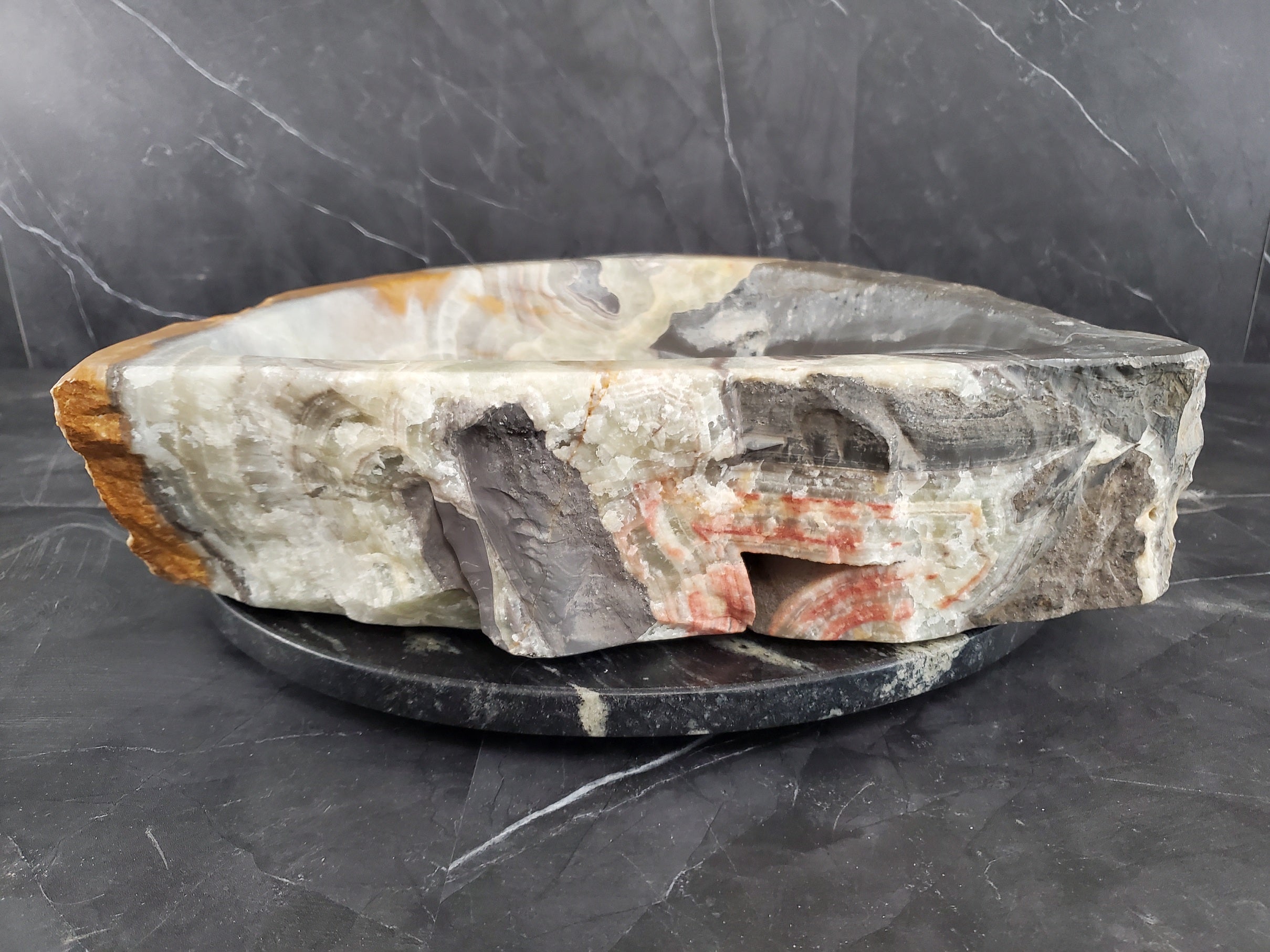 S25_23 Onyx Stone Vessel Bathroom Sink