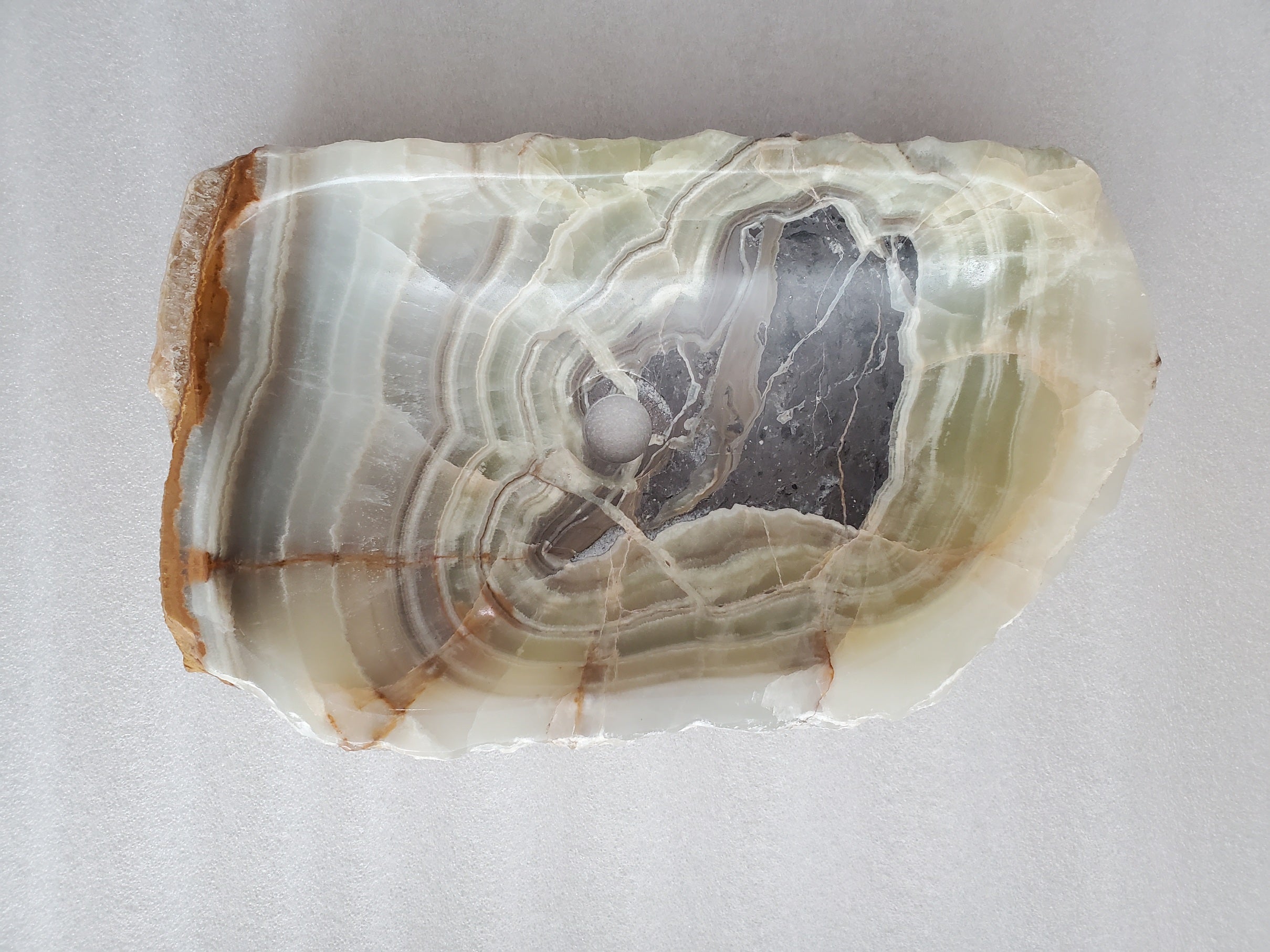 S23_23 Onyx Stone Vessel Bathroom Sink - 20 x 12.5 inch