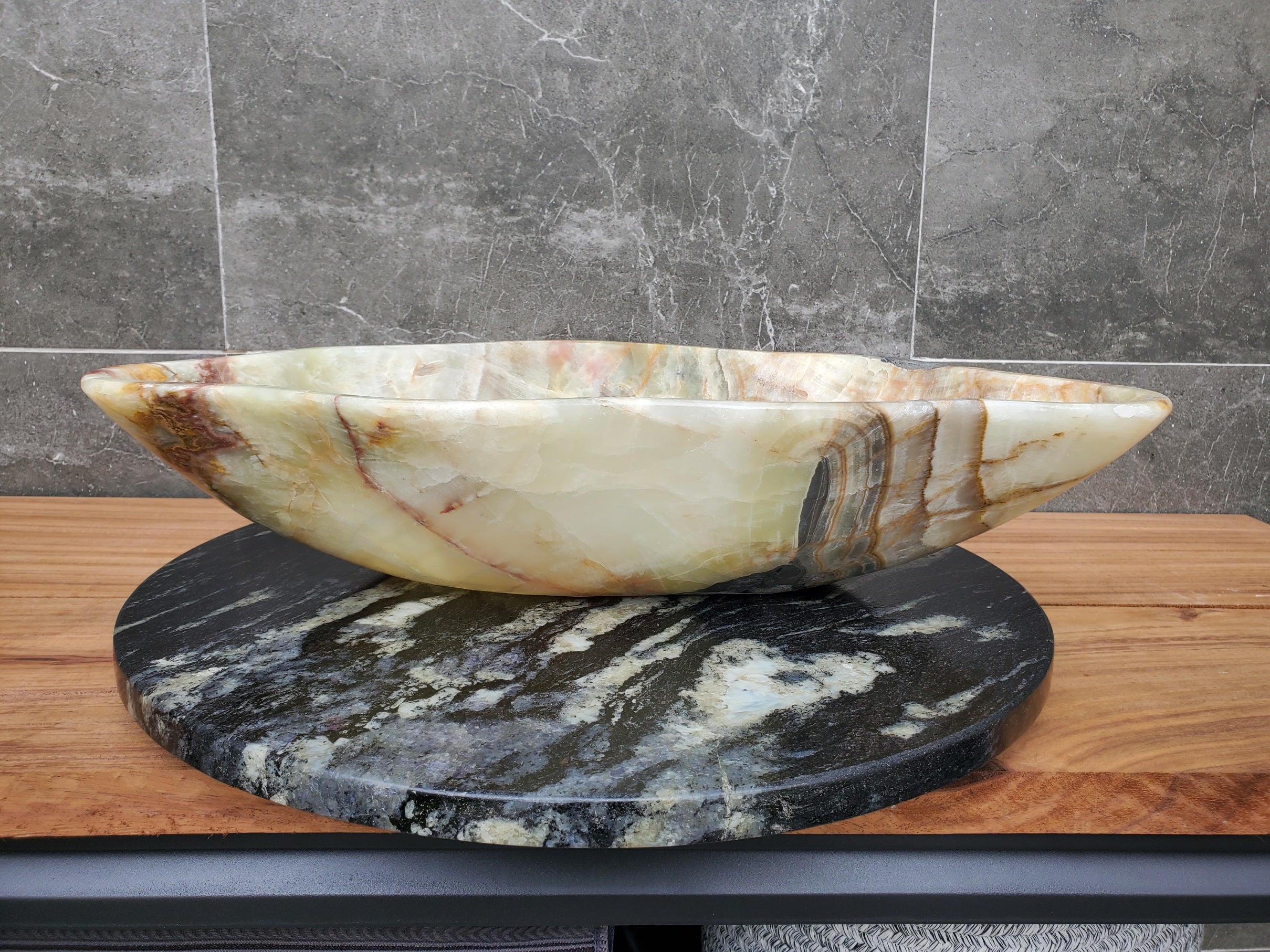 S31_02 Onyx Stone Vessel Bathroom Sink