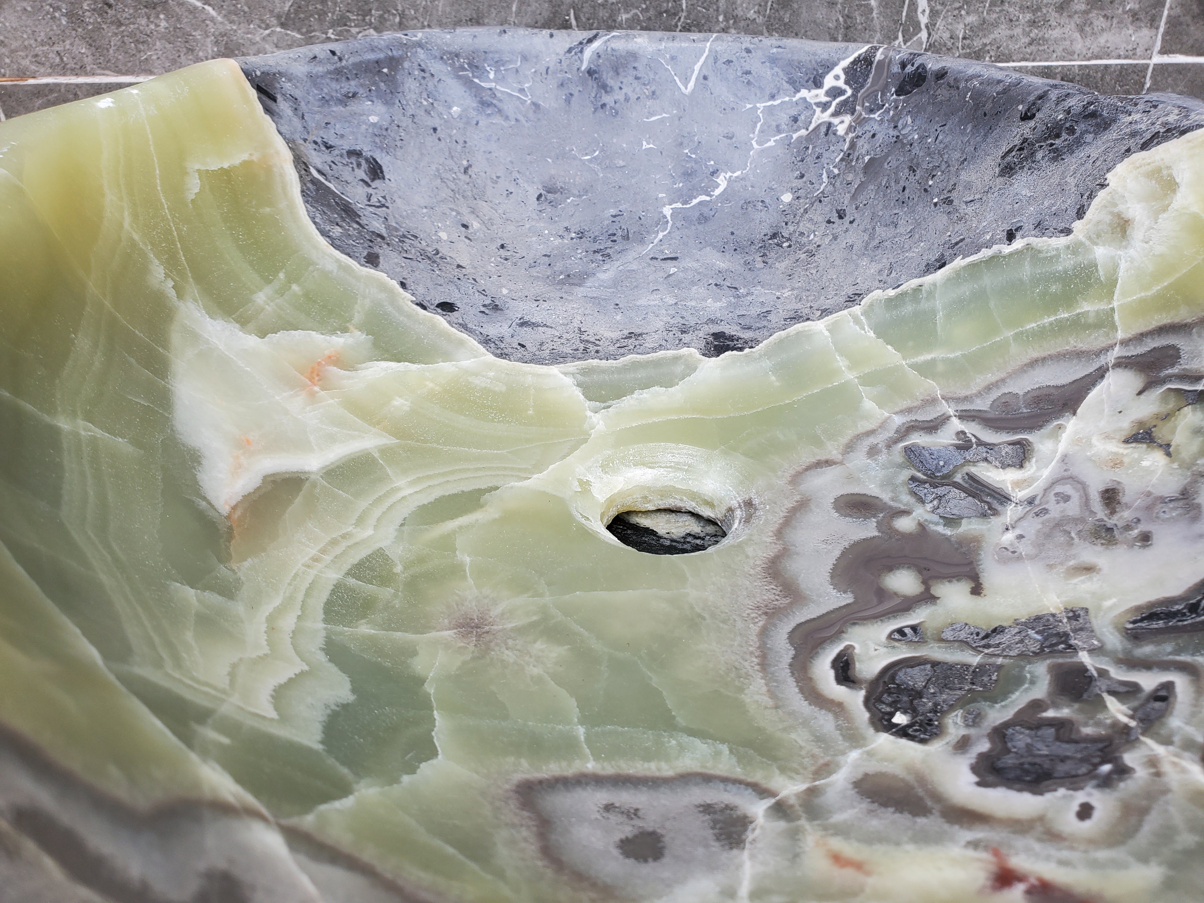 S30_27 Onyx Stone Vessel Bathroom Sink