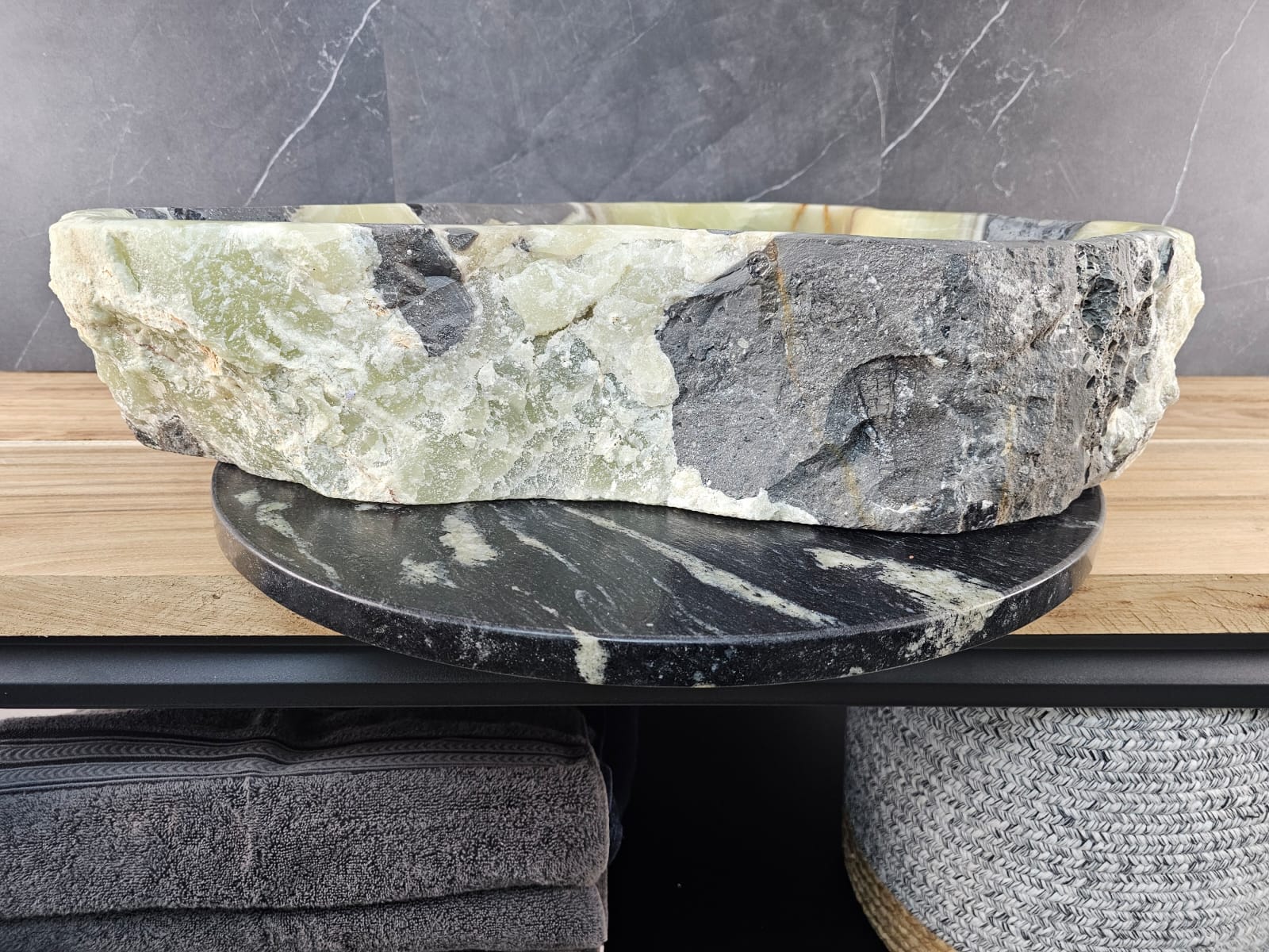 S29_01 Onyx Stone Vessel Bathroom Sink
