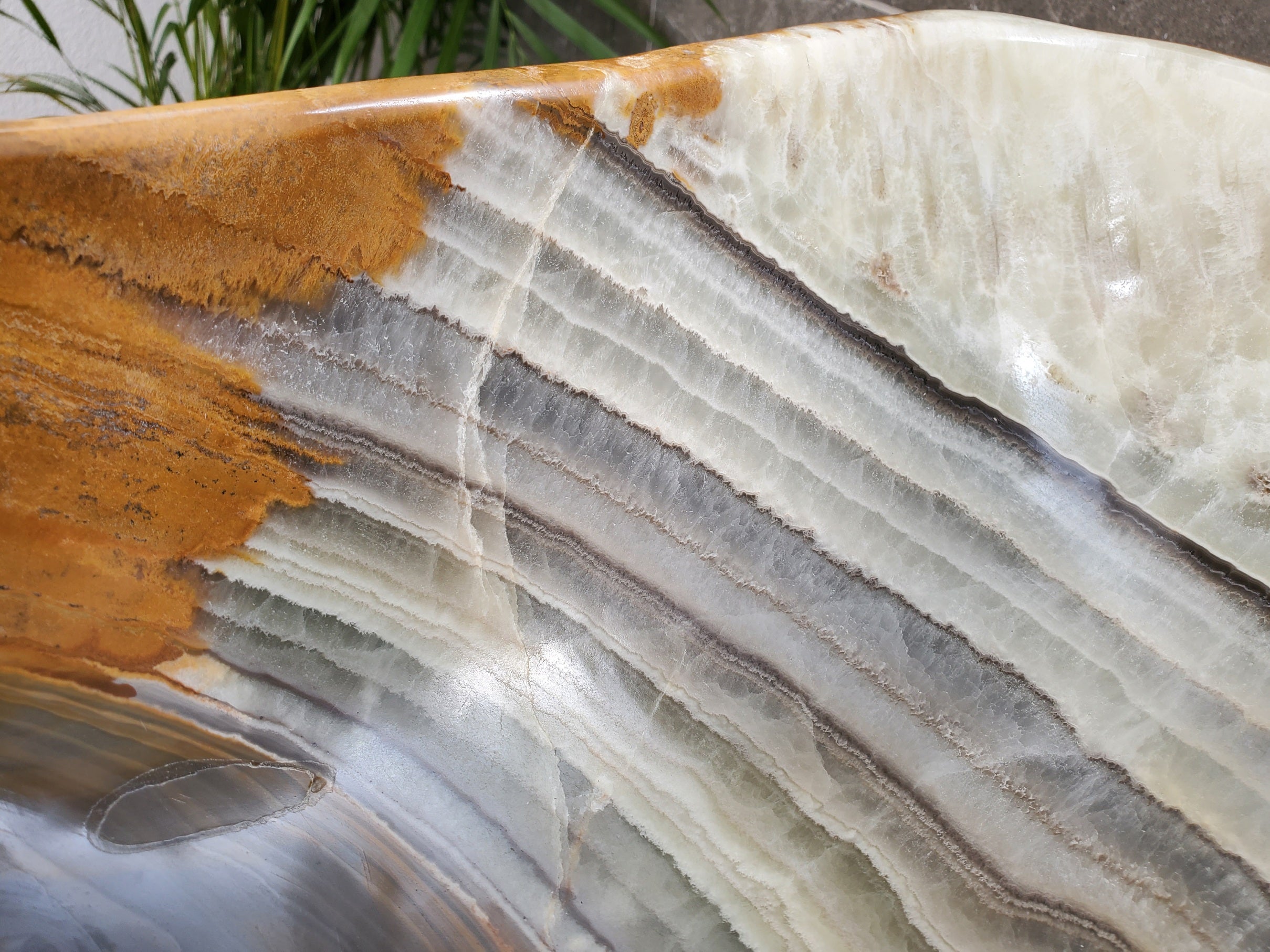 S30_34 Onyx Stone Vessel Bathroom Sink