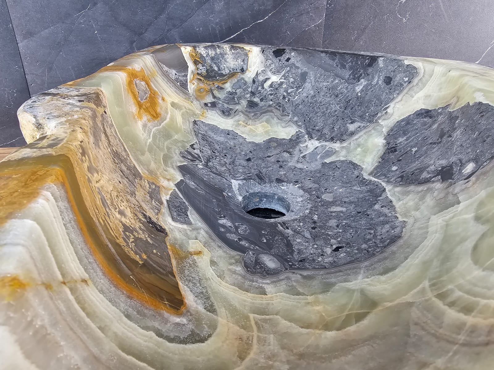 S29_04 Onyx Stone Vessel Bathroom Sink