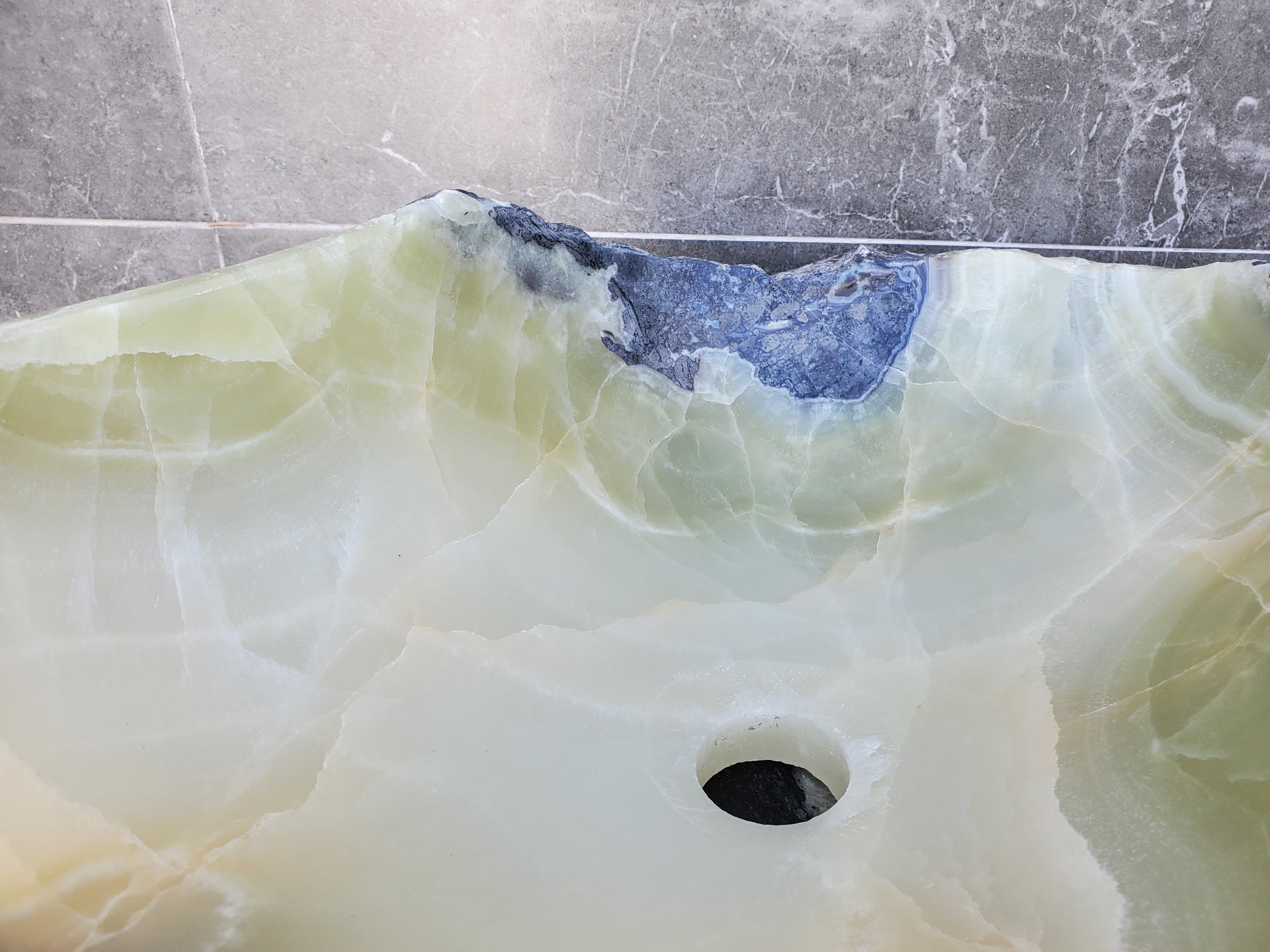 S29_19 Onyx Stone Vessel Bathroom Sink