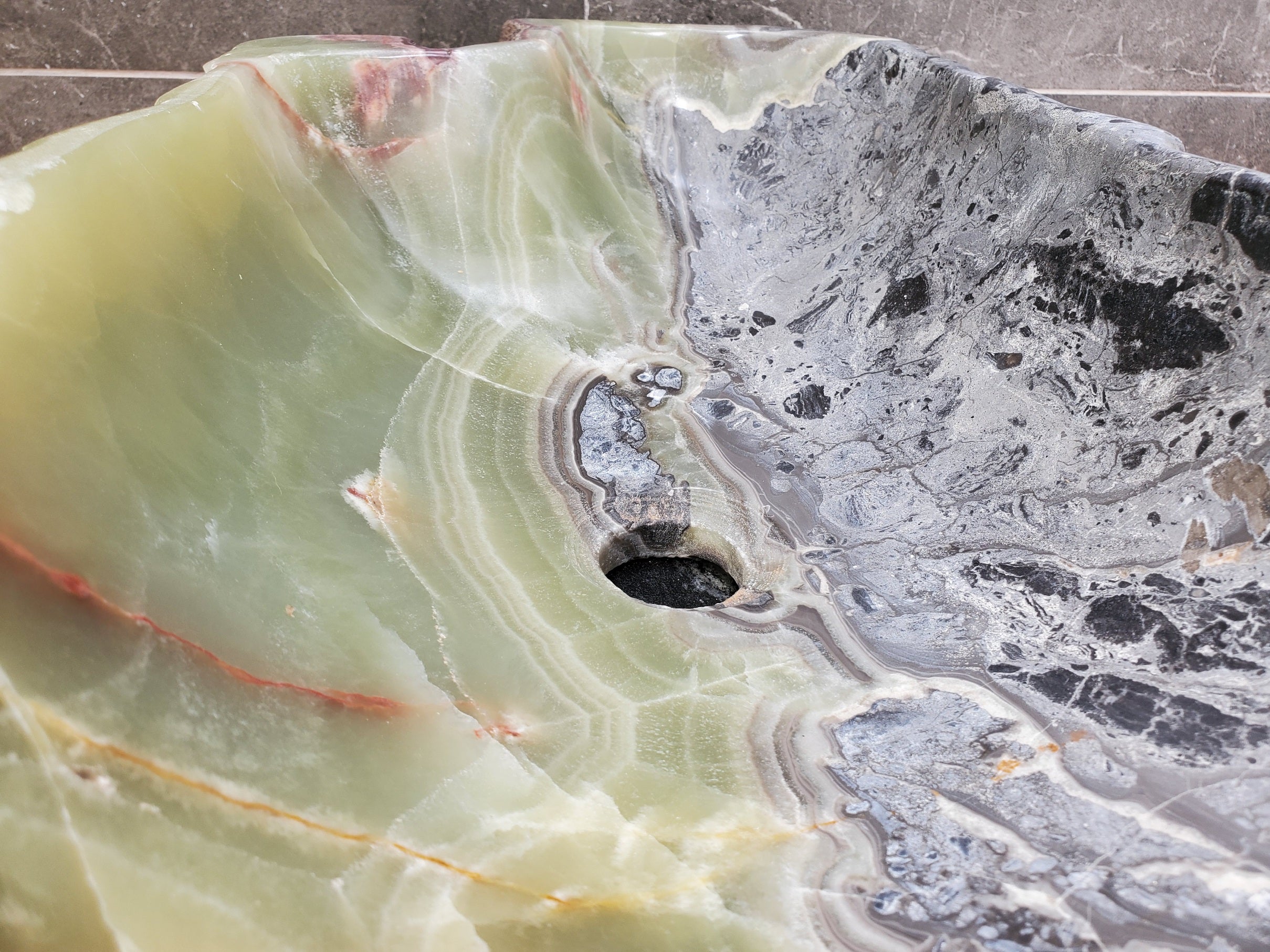 S31_11 Onyx Stone Vessel Bathroom Sink