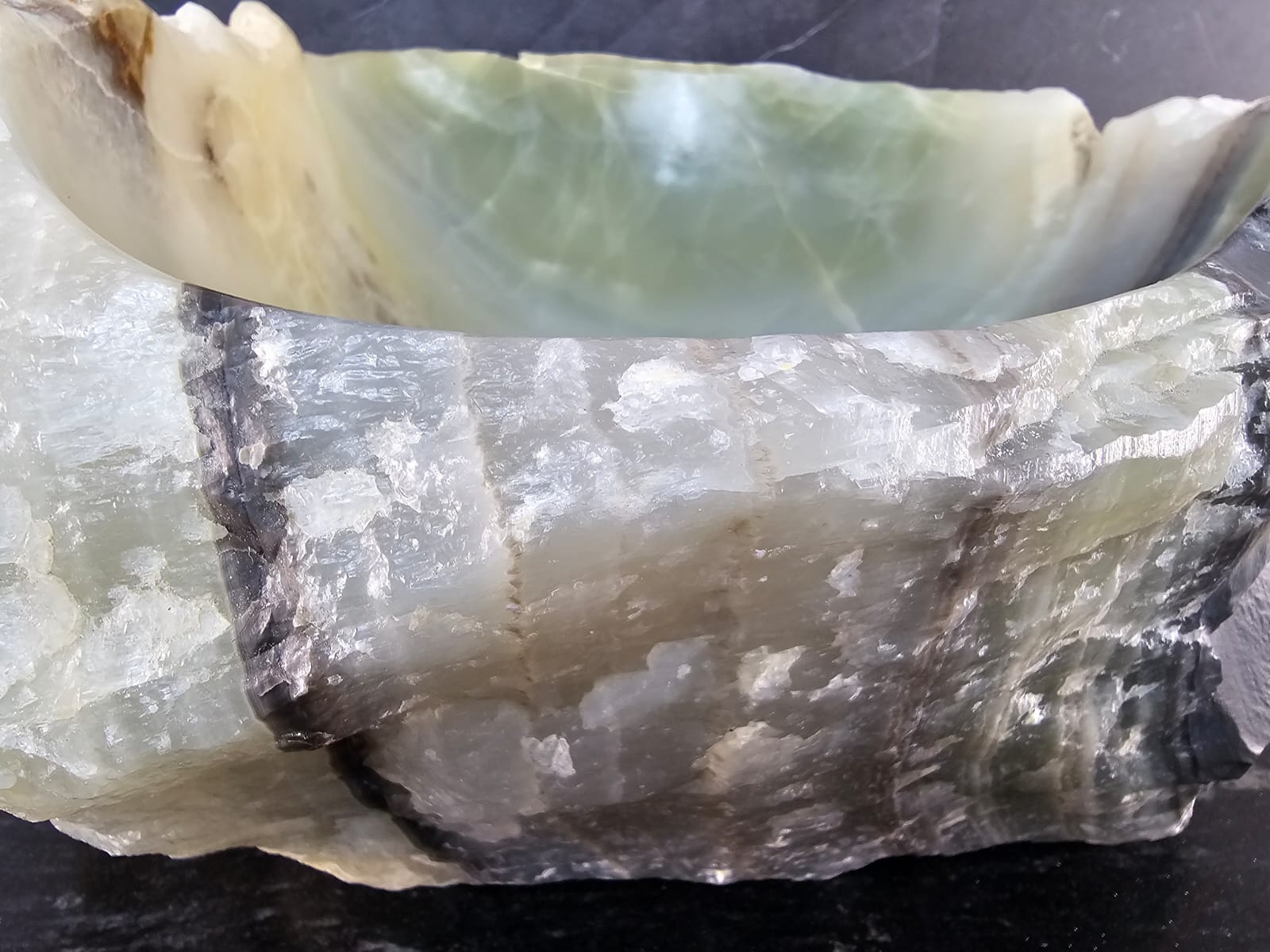 S29_03 Onyx Stone Vessel Bathroom Sink - 18 x 14.5 inch