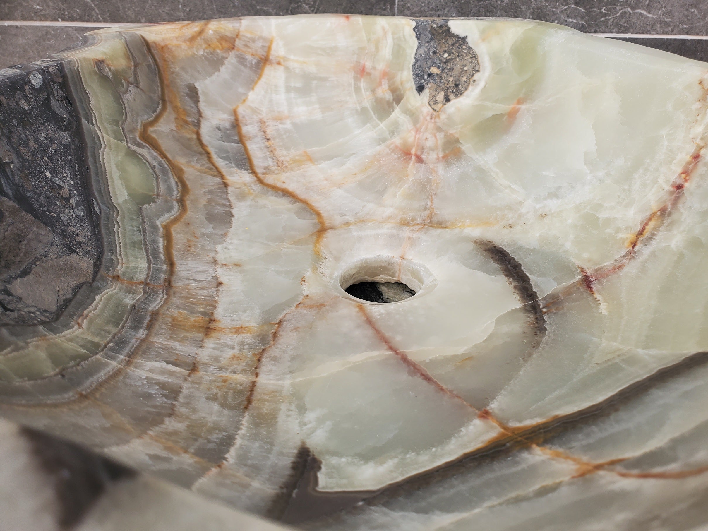 S31_18 Onyx Stone Vessel Bathroom Sink