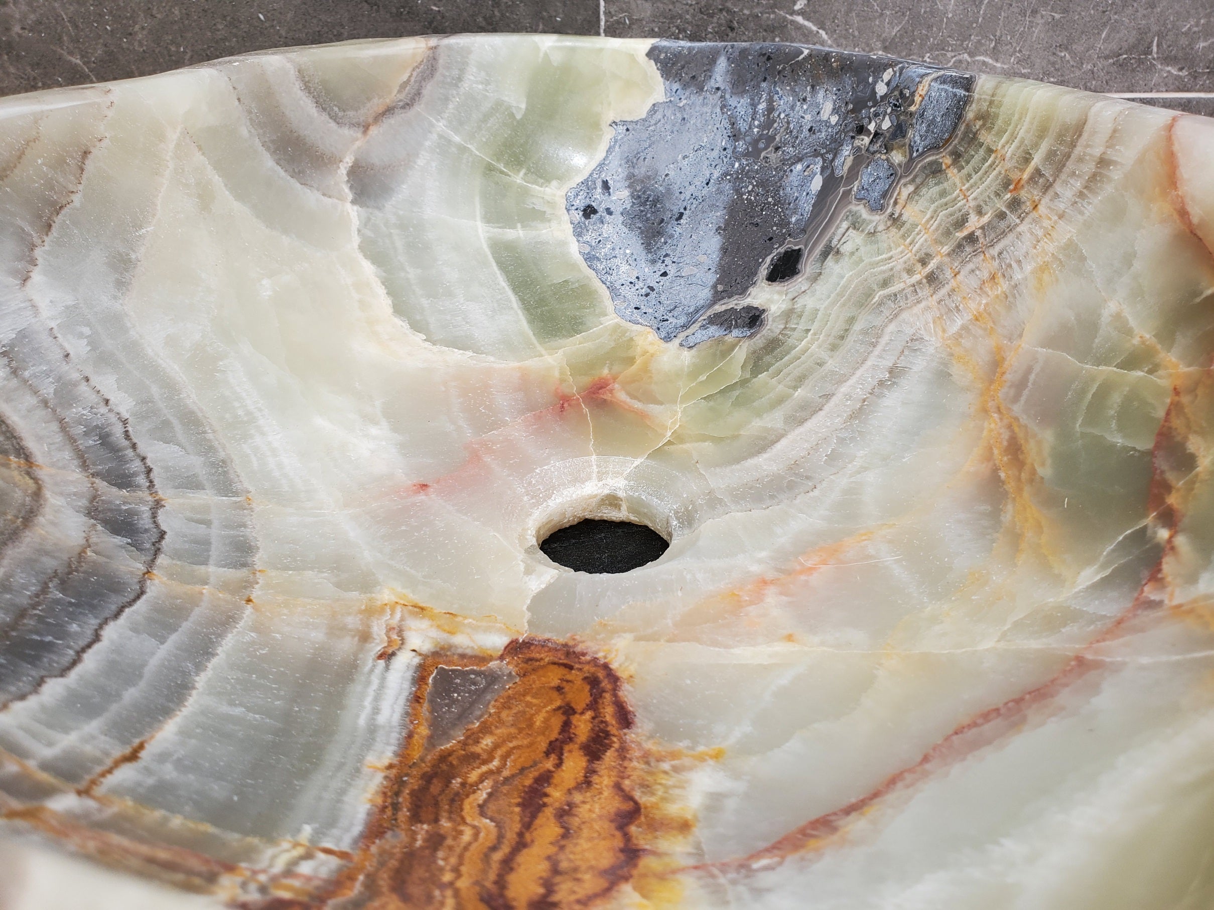 S31_12 Onyx Stone Vessel Bathroom Sink