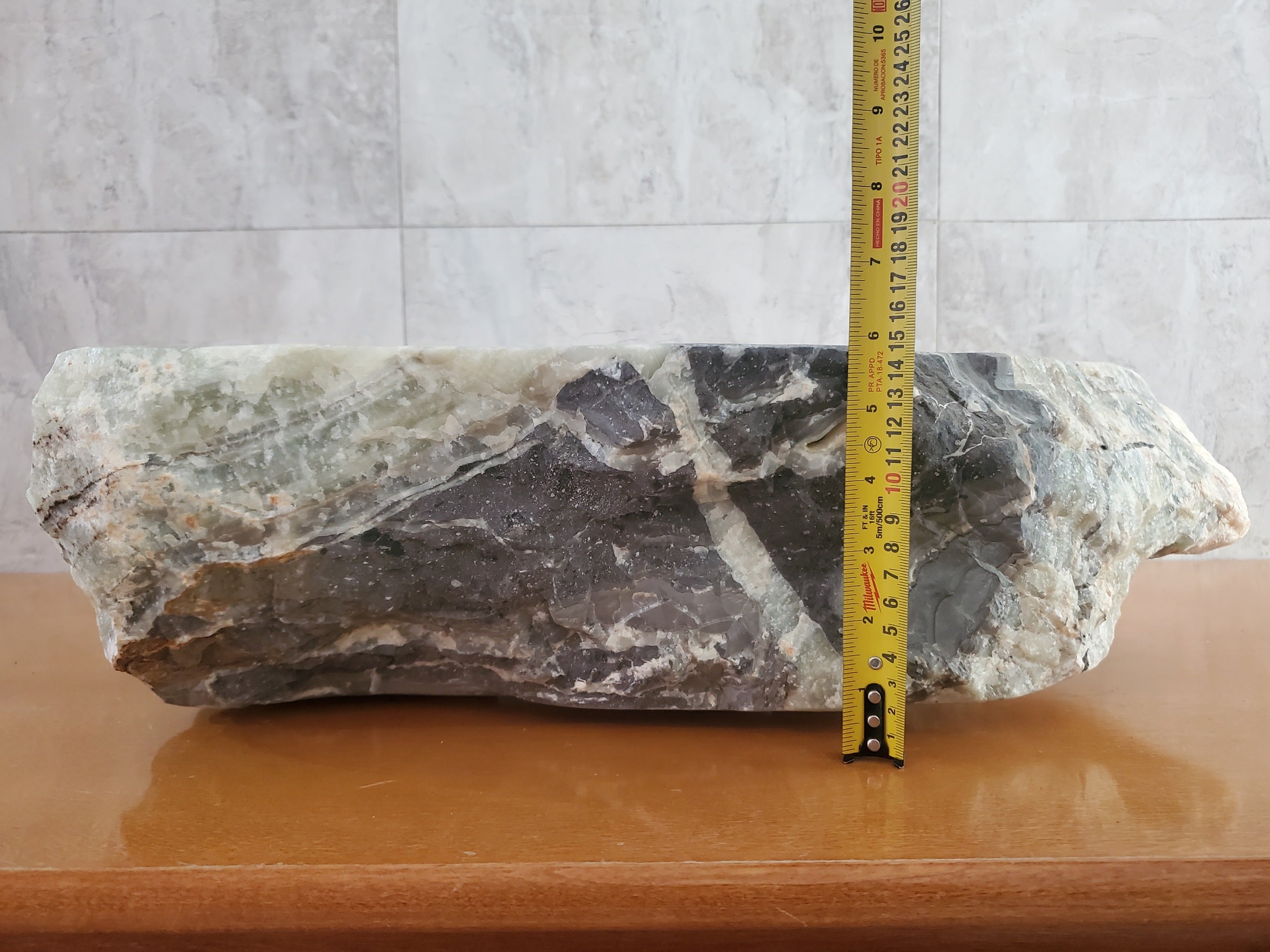 S23_26 Onyx Stone Vessel Bathroom Sink- 19 x 16 inch