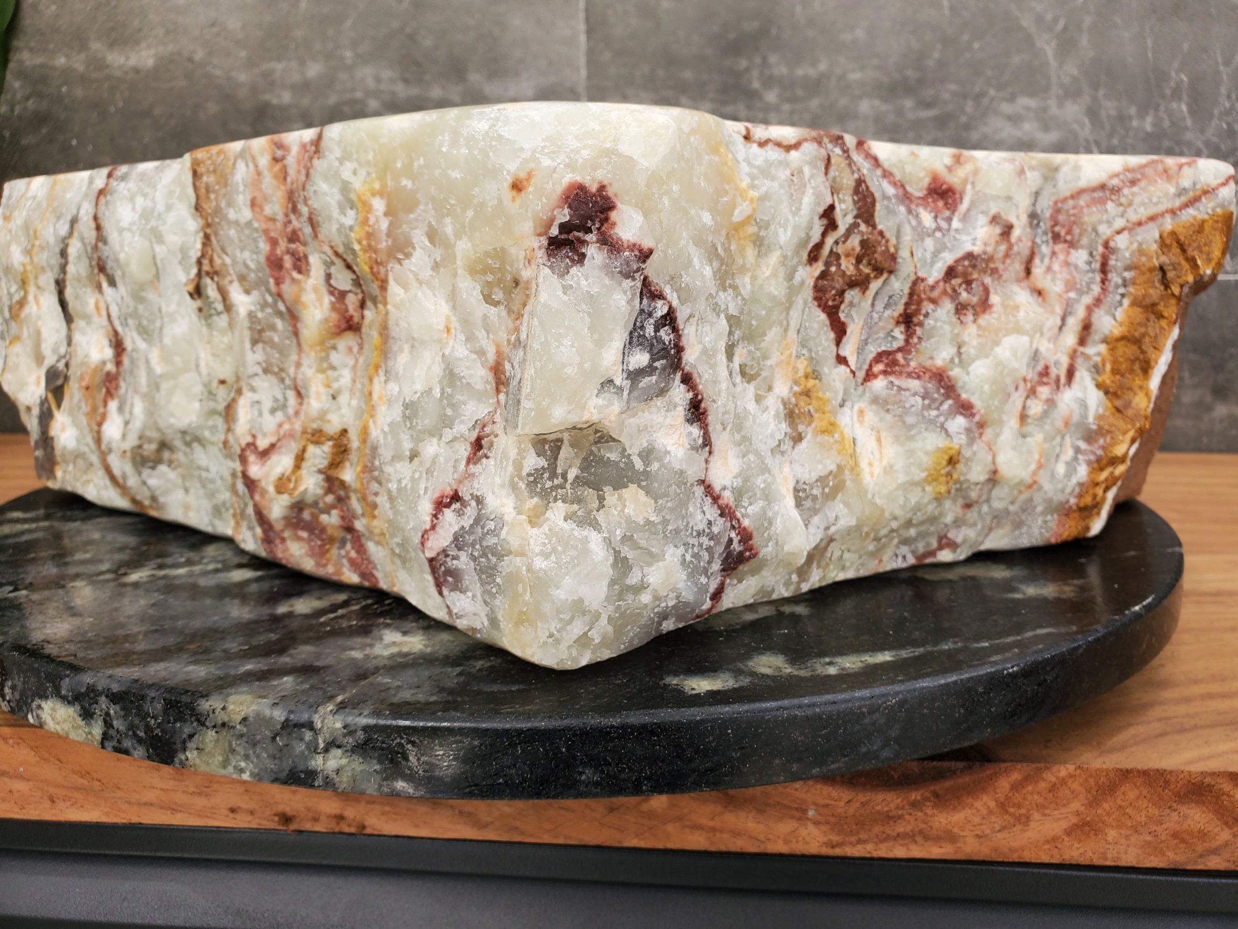 S31_13 Onyx Stone Vessel Bathroom Sink - 17.5 x 14.5 inch