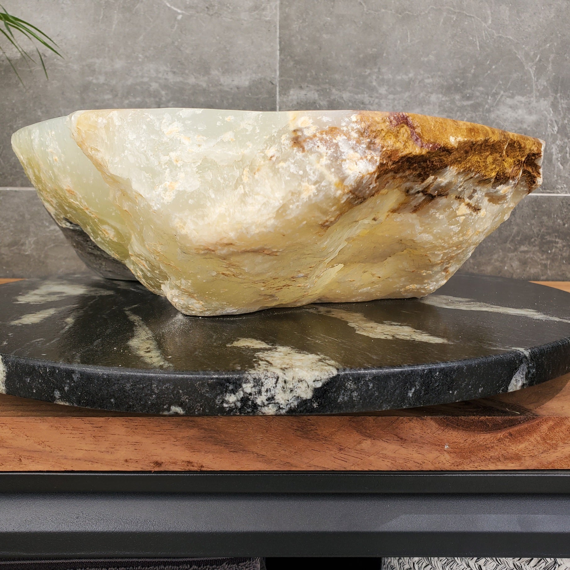 S31_21 Onyx Stone Vessel Bathroom Sink