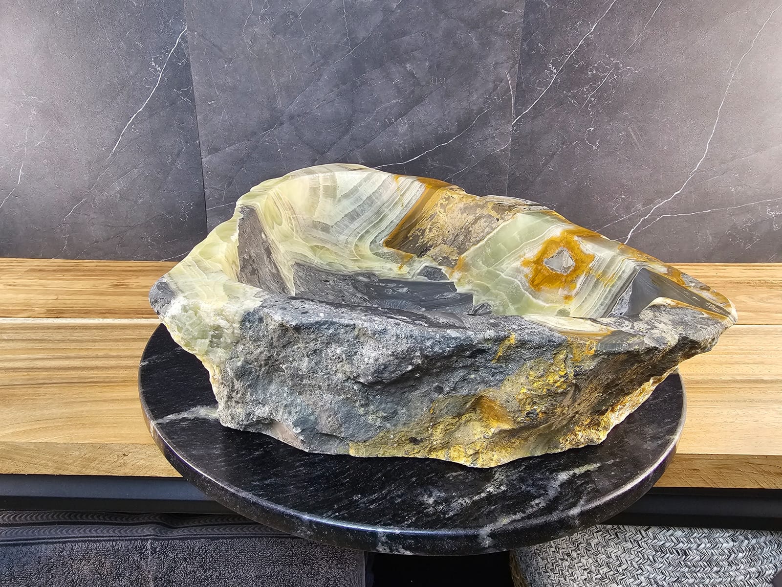 S29_04 Onyx Stone Vessel Bathroom Sink