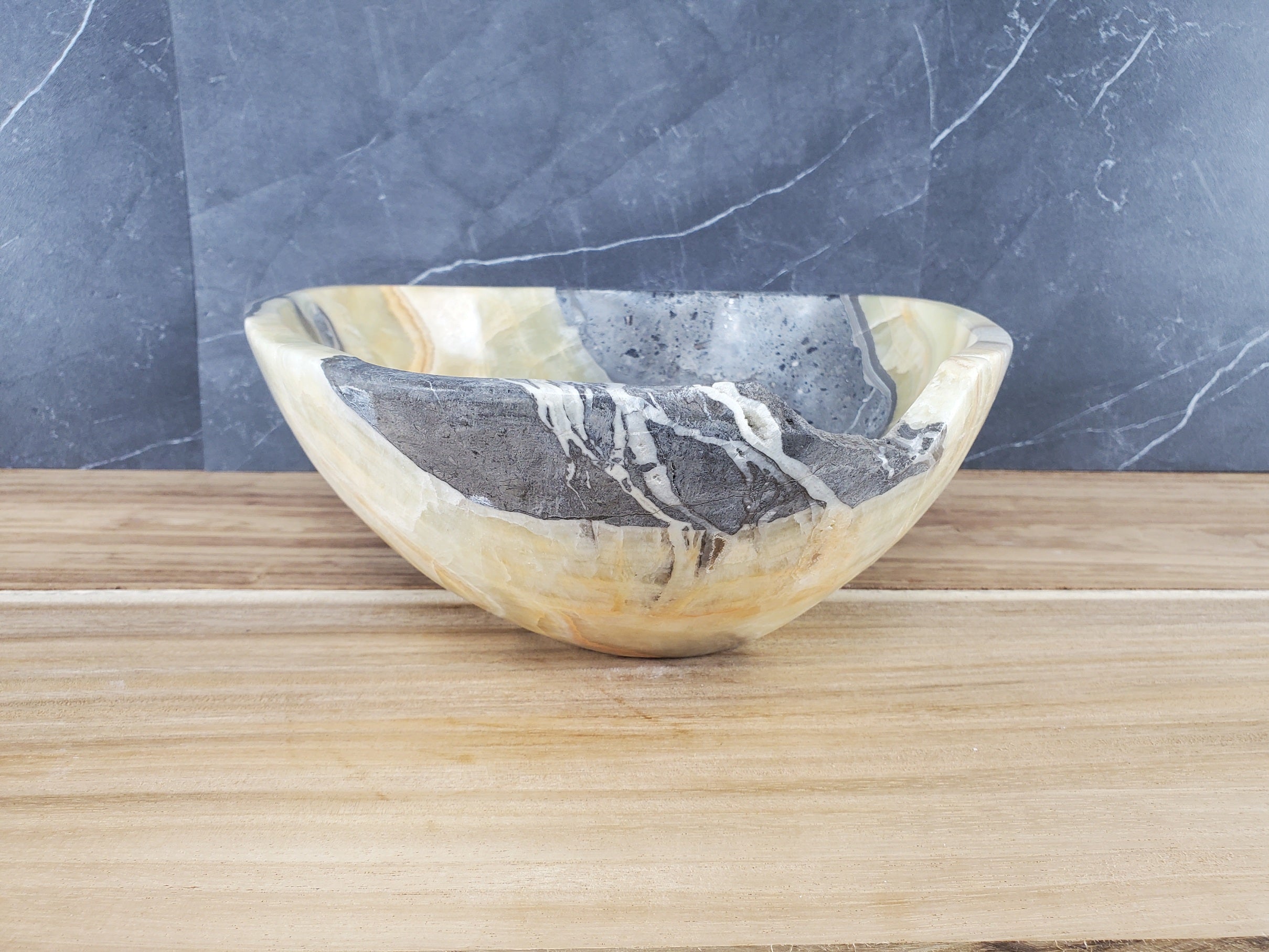 S28_26 Onyx Stone Vessel Bathroom Sink