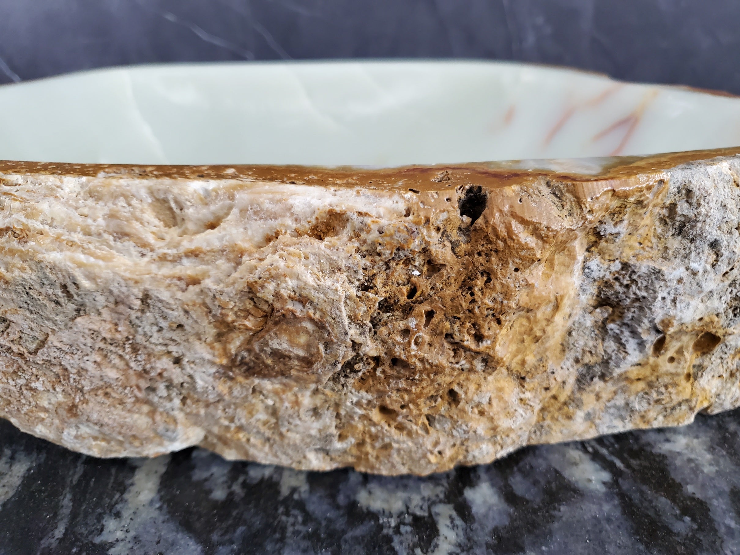 S25_25 Onyx Stone Vessel Bathroom Sink