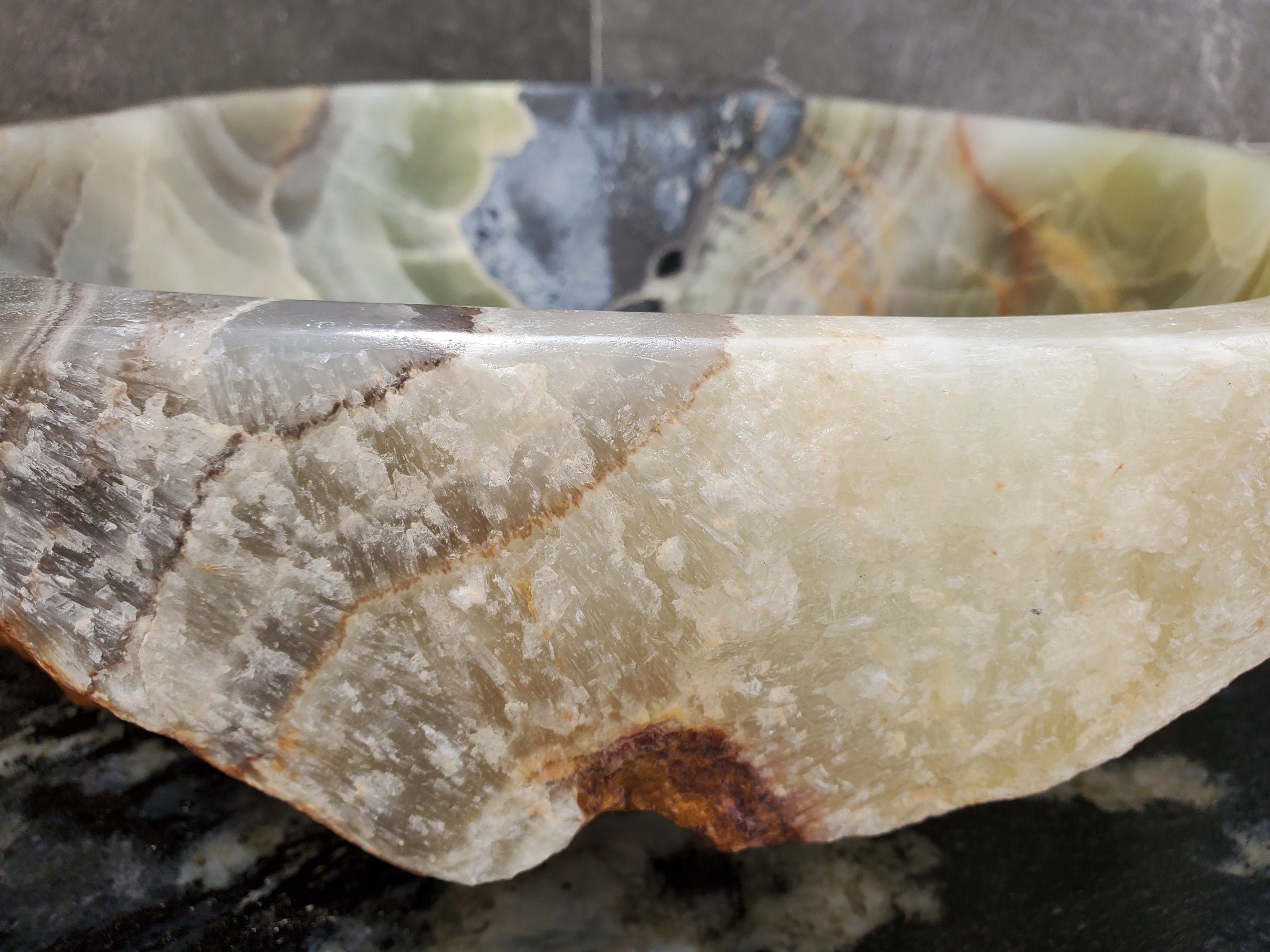 S31_12 Onyx Stone Vessel Bathroom Sink