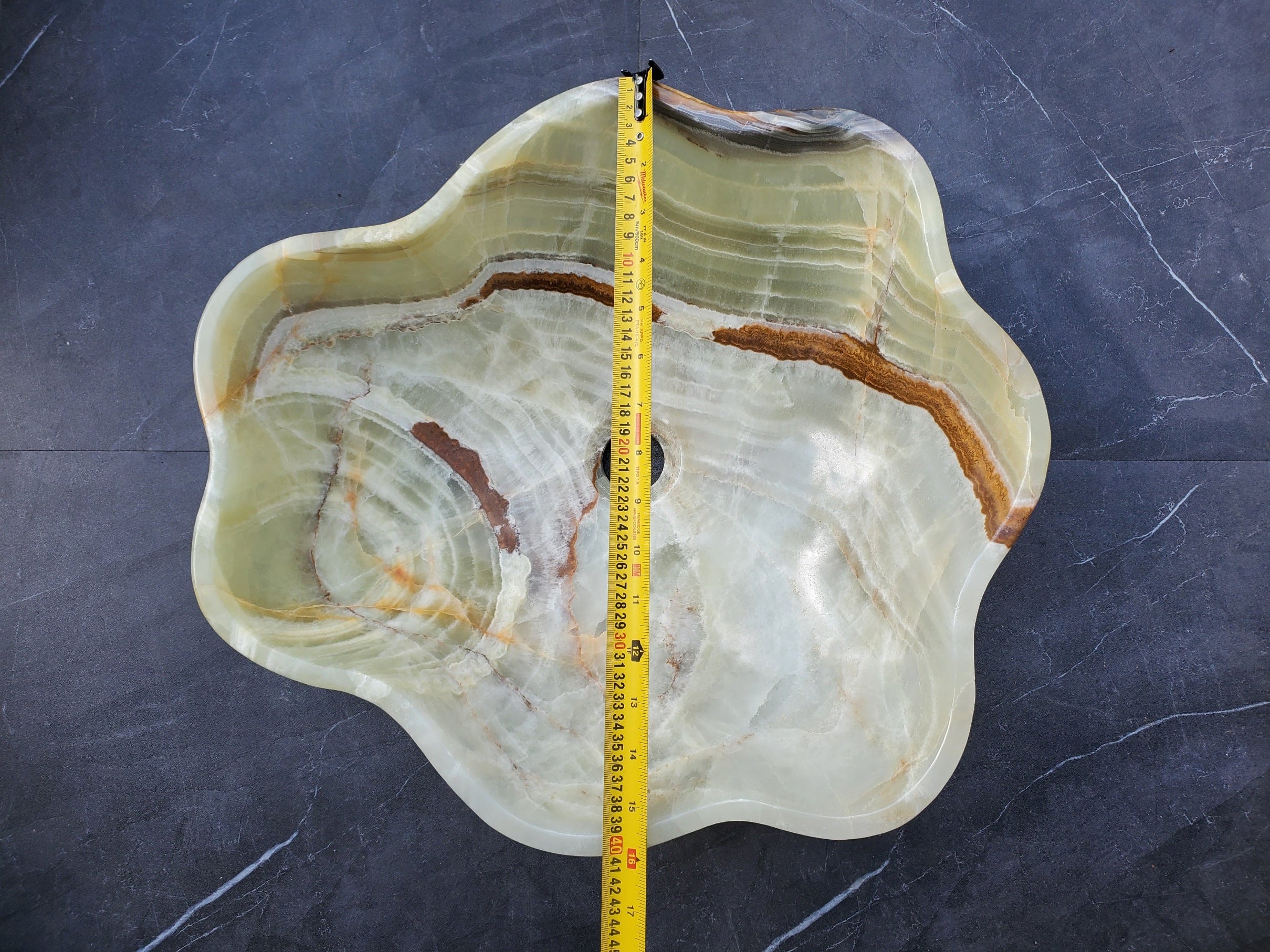 S30_14 Onyx Stone Vessel Bathroom Sink