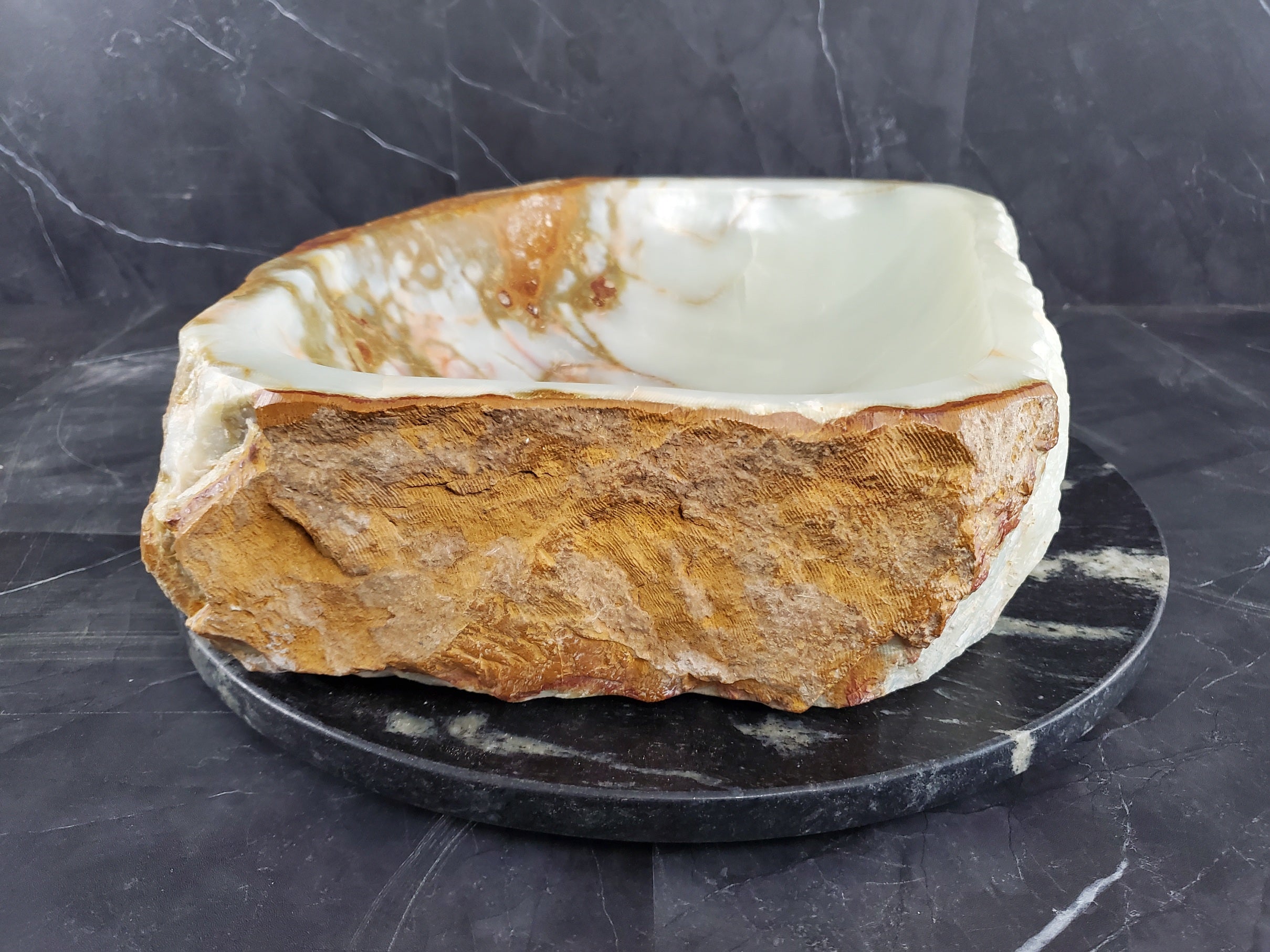 S25_26 Onyx Stone Vessel Bathroom Sink