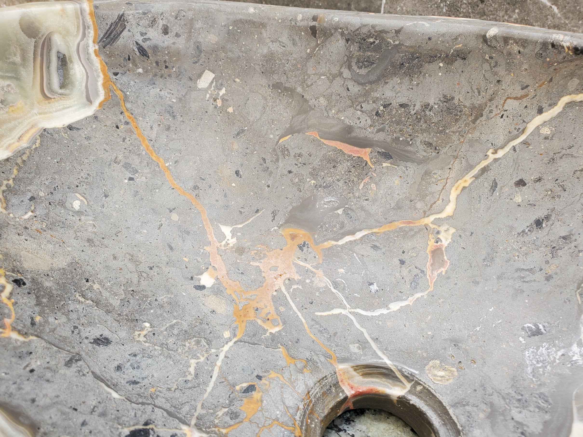 S30_38 Onyx Stone Vessel Bathroom Sink