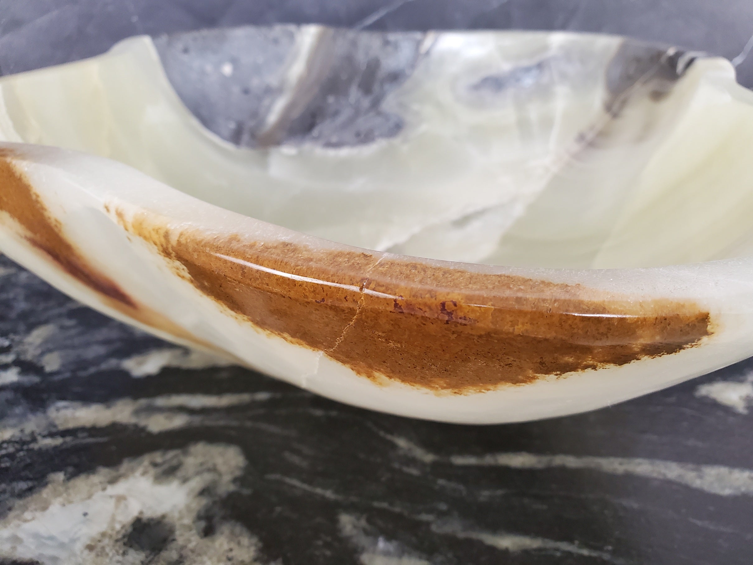 S28_08 Onyx Stone Vessel Bathroom Sink