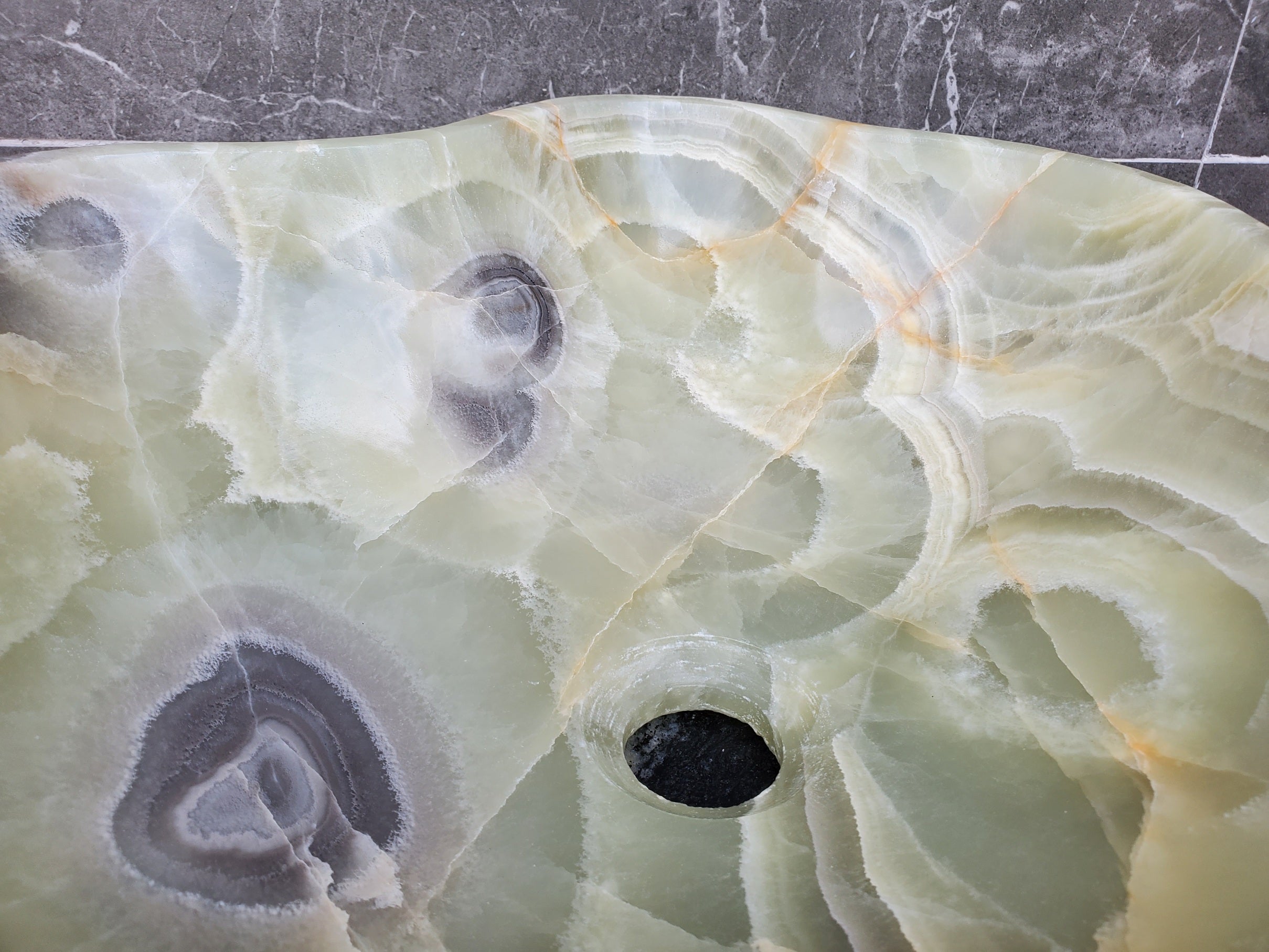 S30_13 Onyx Stone Vessel Bathroom Sink