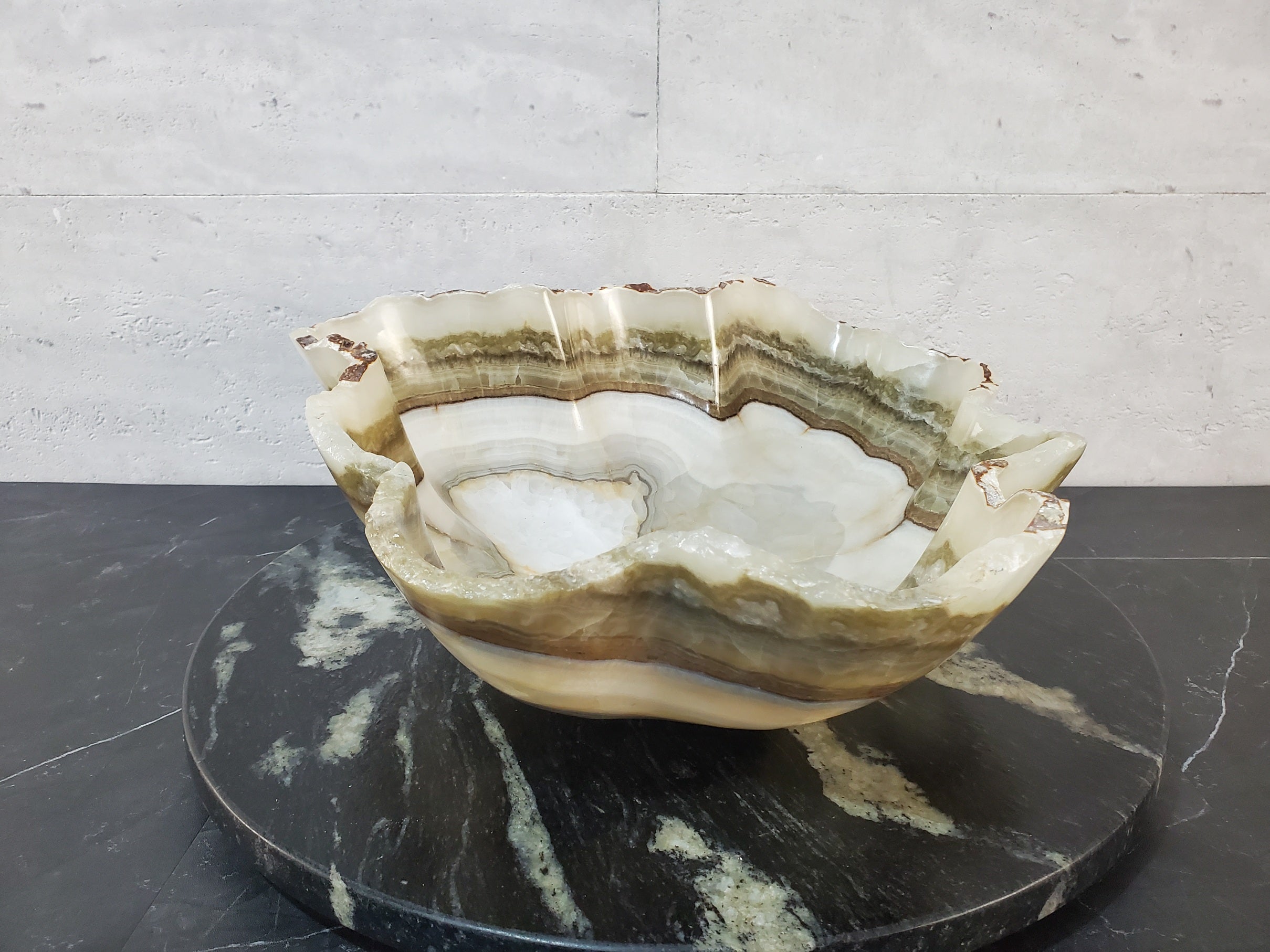 S27_20 Onyx Stone Bathroom Vessel Sink - 19 x 16 inch