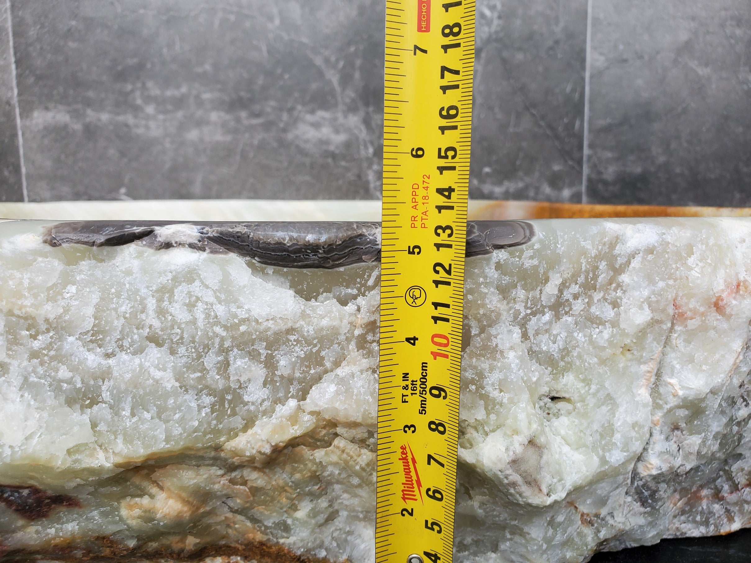 S30_28 Onyx Stone Vessel Bathroom Sink