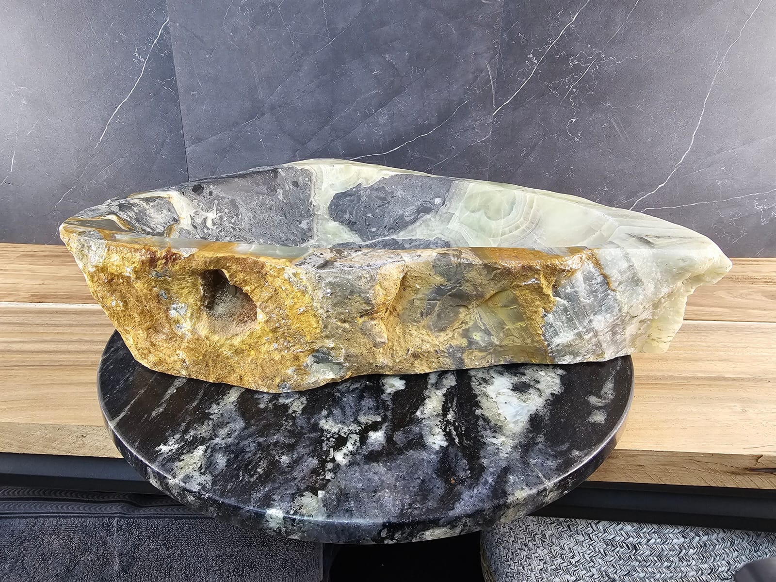 S29_04 Onyx Stone Vessel Bathroom Sink