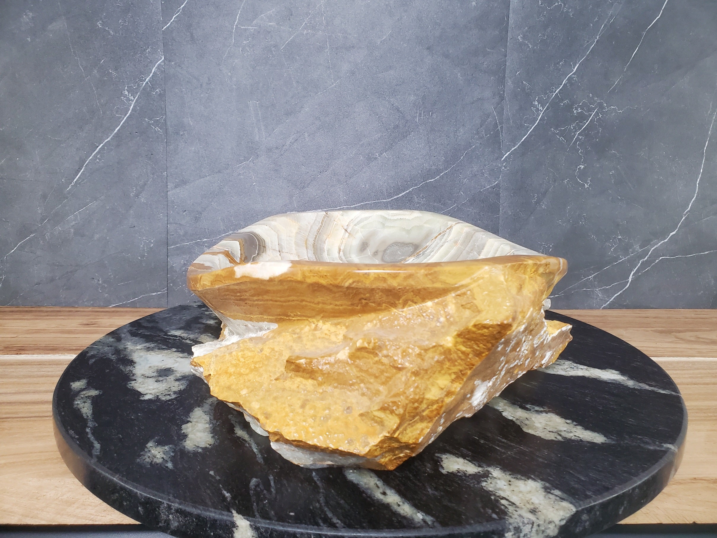 S28_11 Onyx Stone Vessel Bathroom Sink
