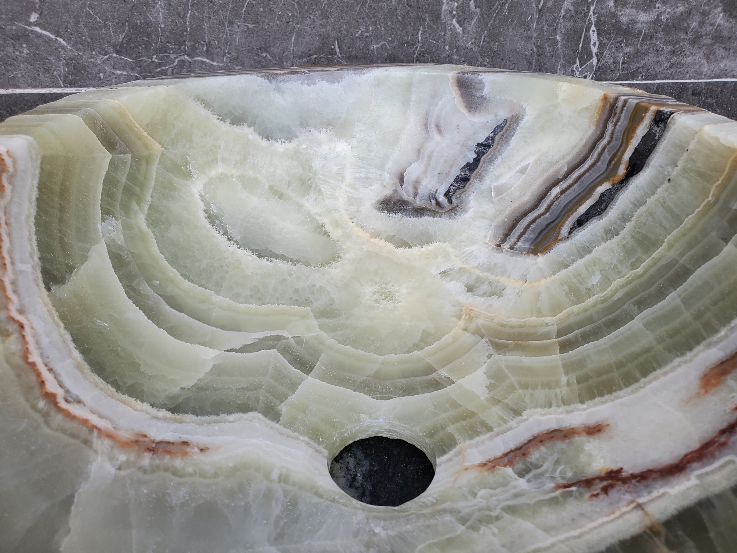 S29_20 Onyx Stone Vessel Bathroom Sink