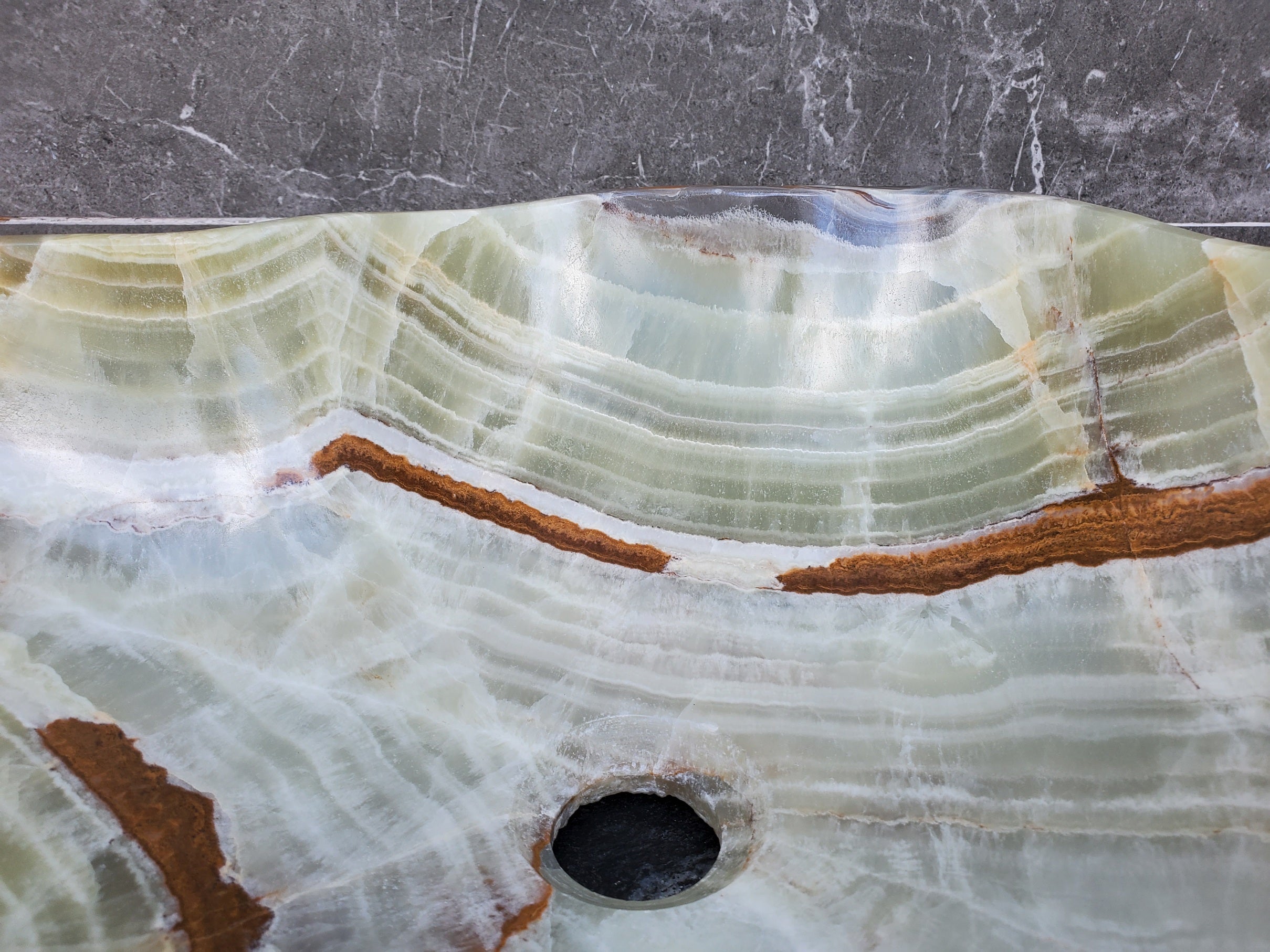 S30_14 Onyx Stone Vessel Bathroom Sink