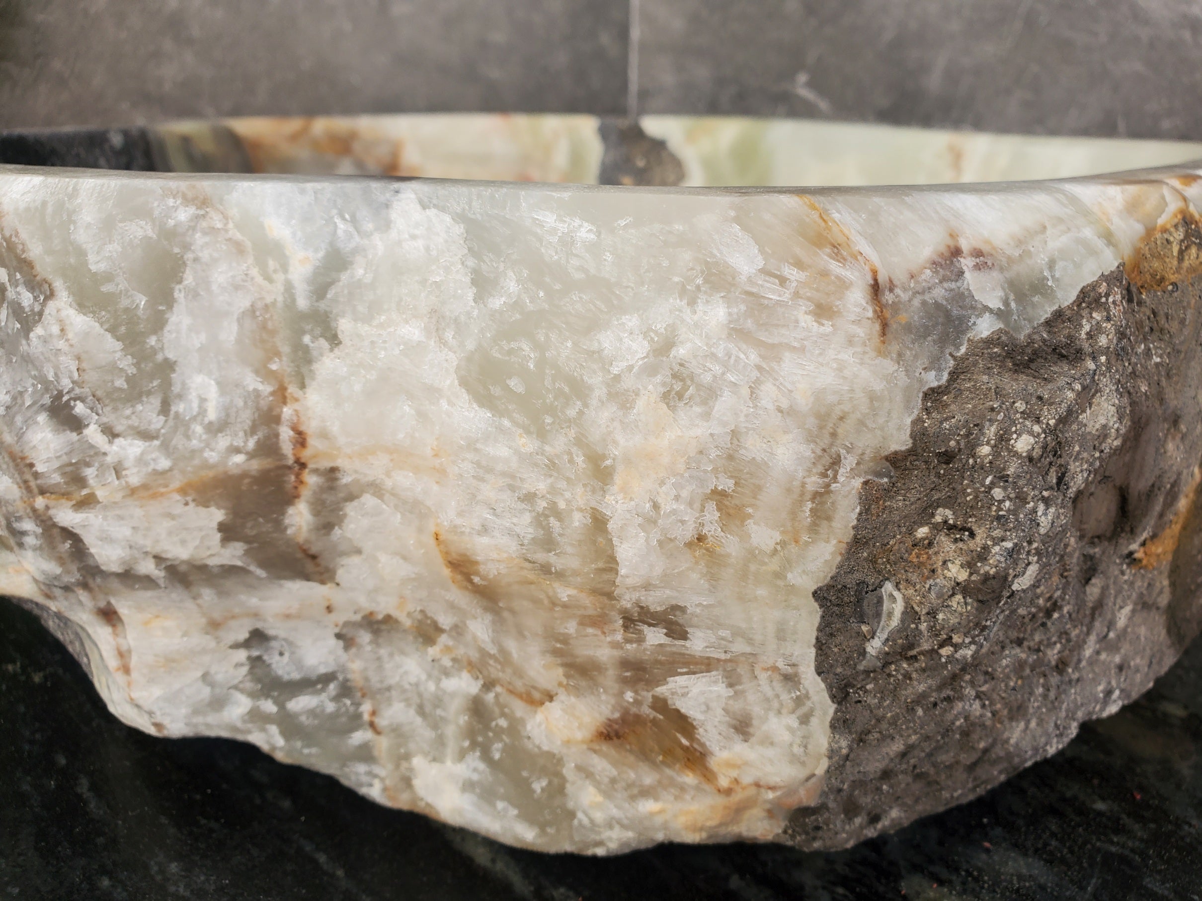 S31_18 Onyx Stone Vessel Bathroom Sink