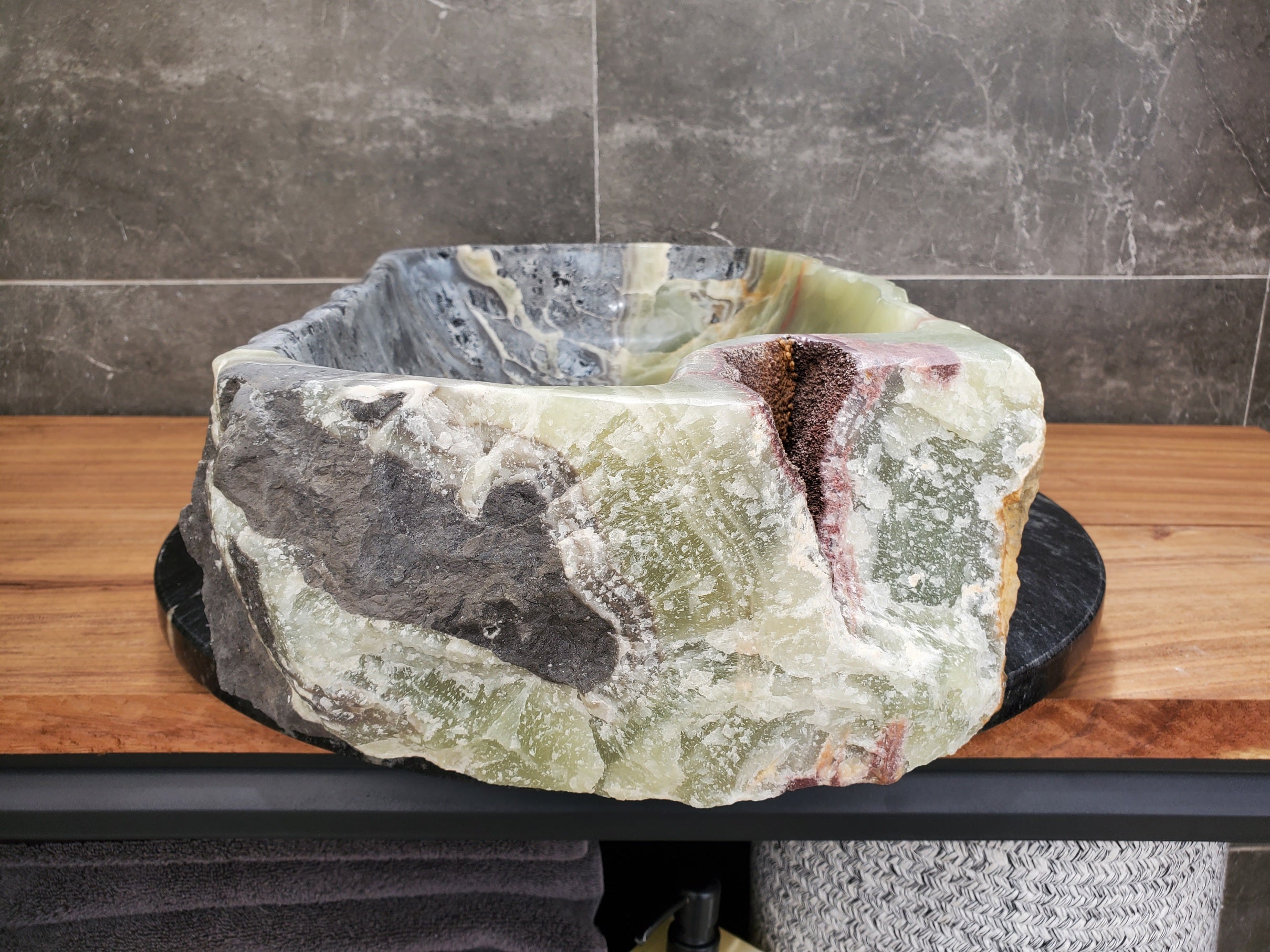 S31_11 Onyx Stone Vessel Bathroom Sink