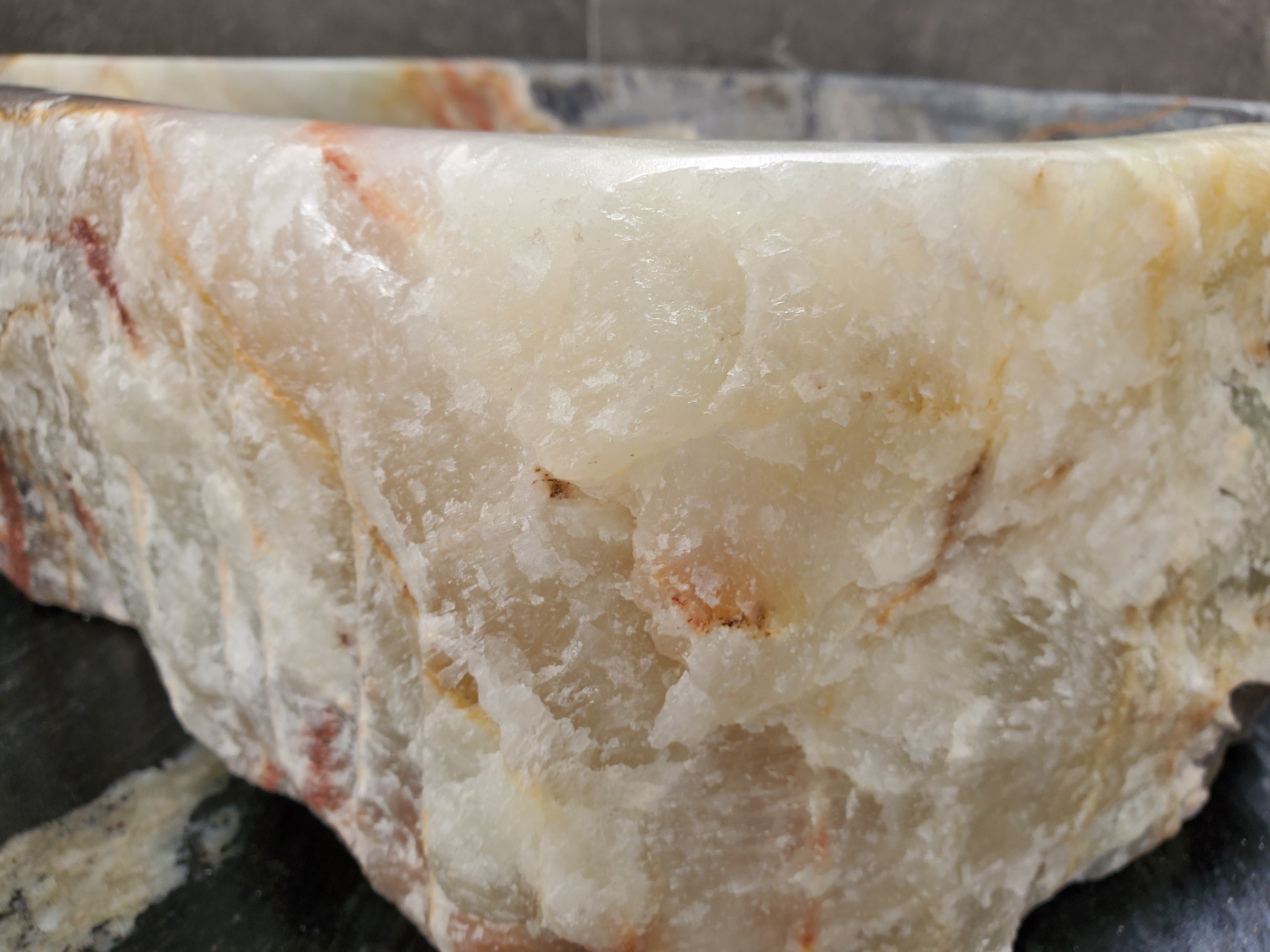 S30_35 Onyx Stone Vessel Bathroom Sink