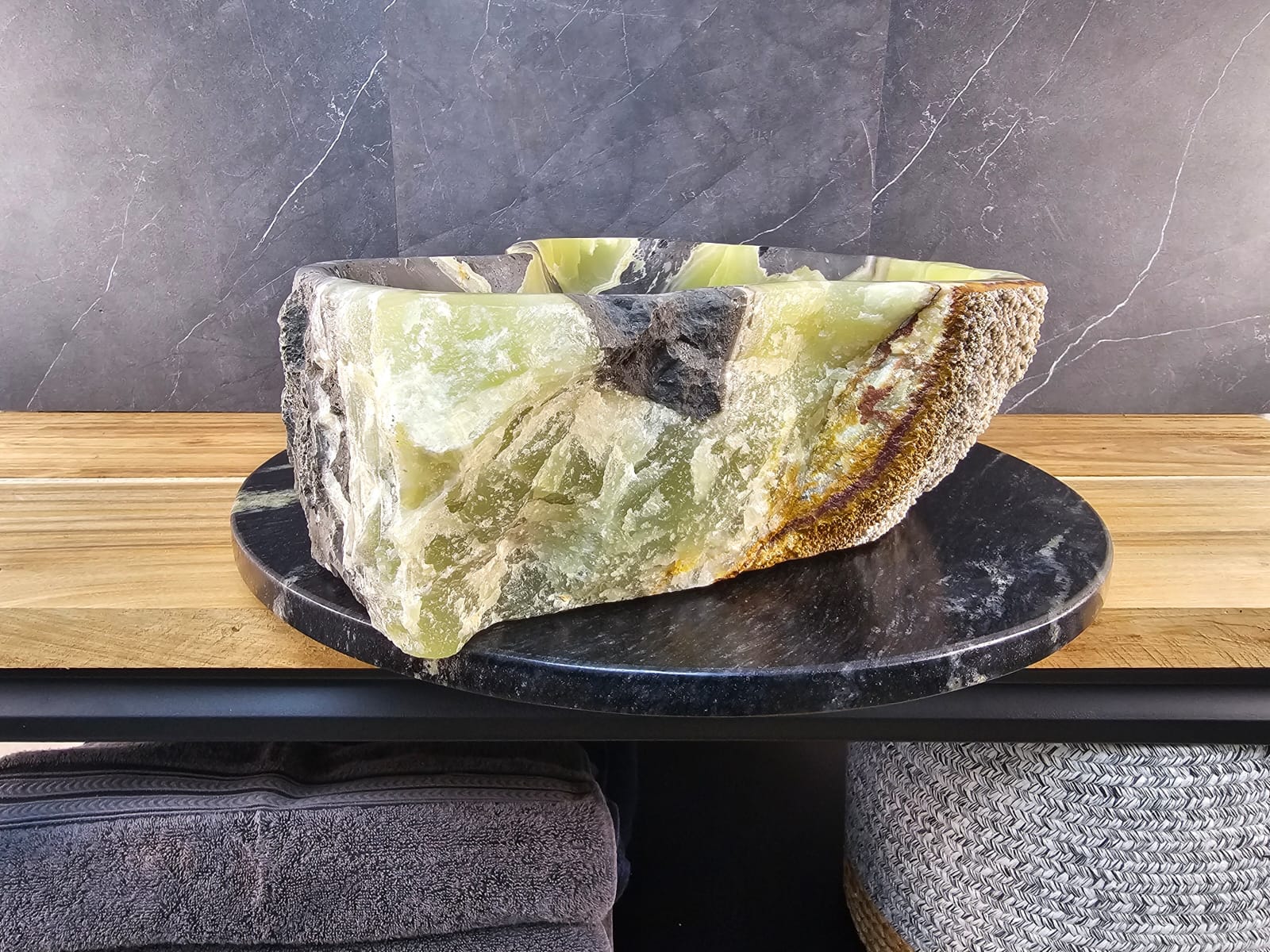 S29_01 Onyx Stone Vessel Bathroom Sink