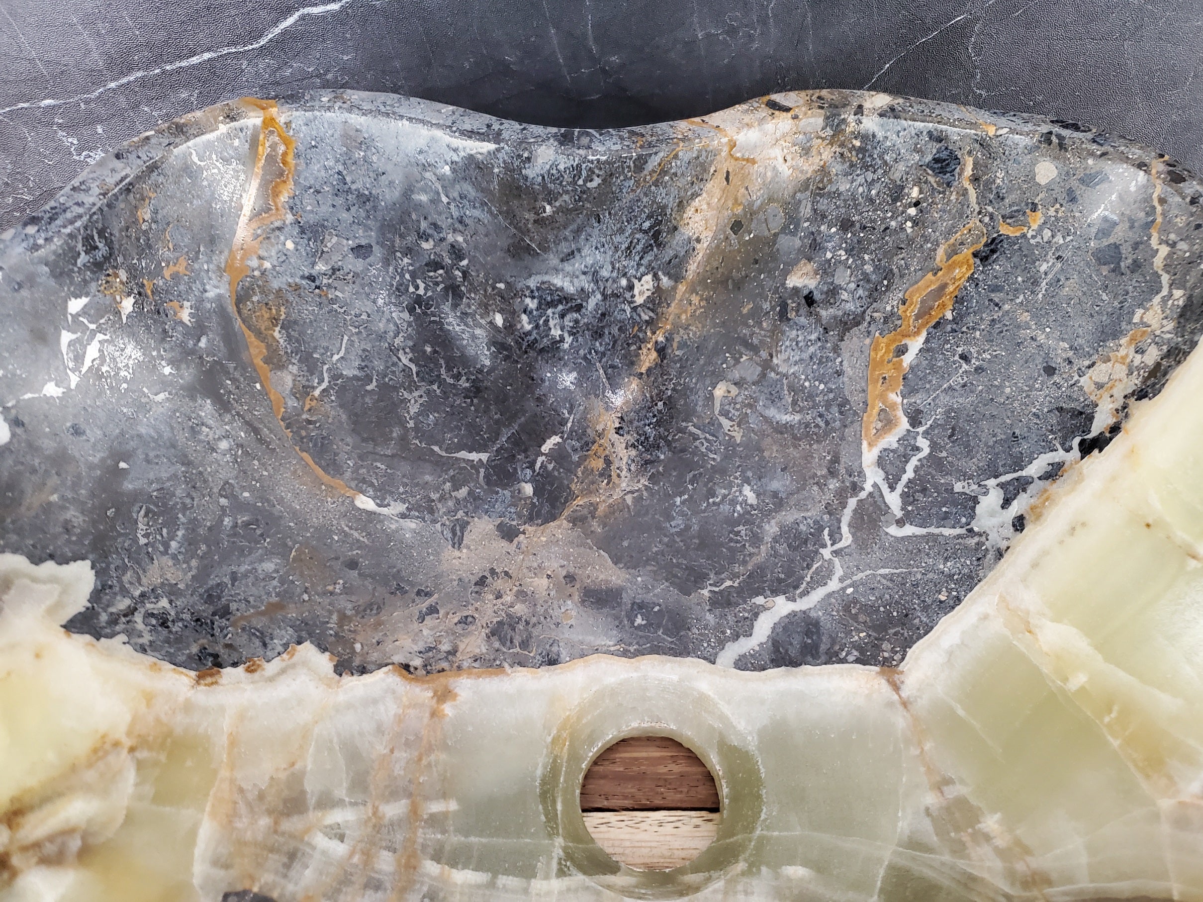 S28_06 Natural Stone Vessel Bathroom Sink
